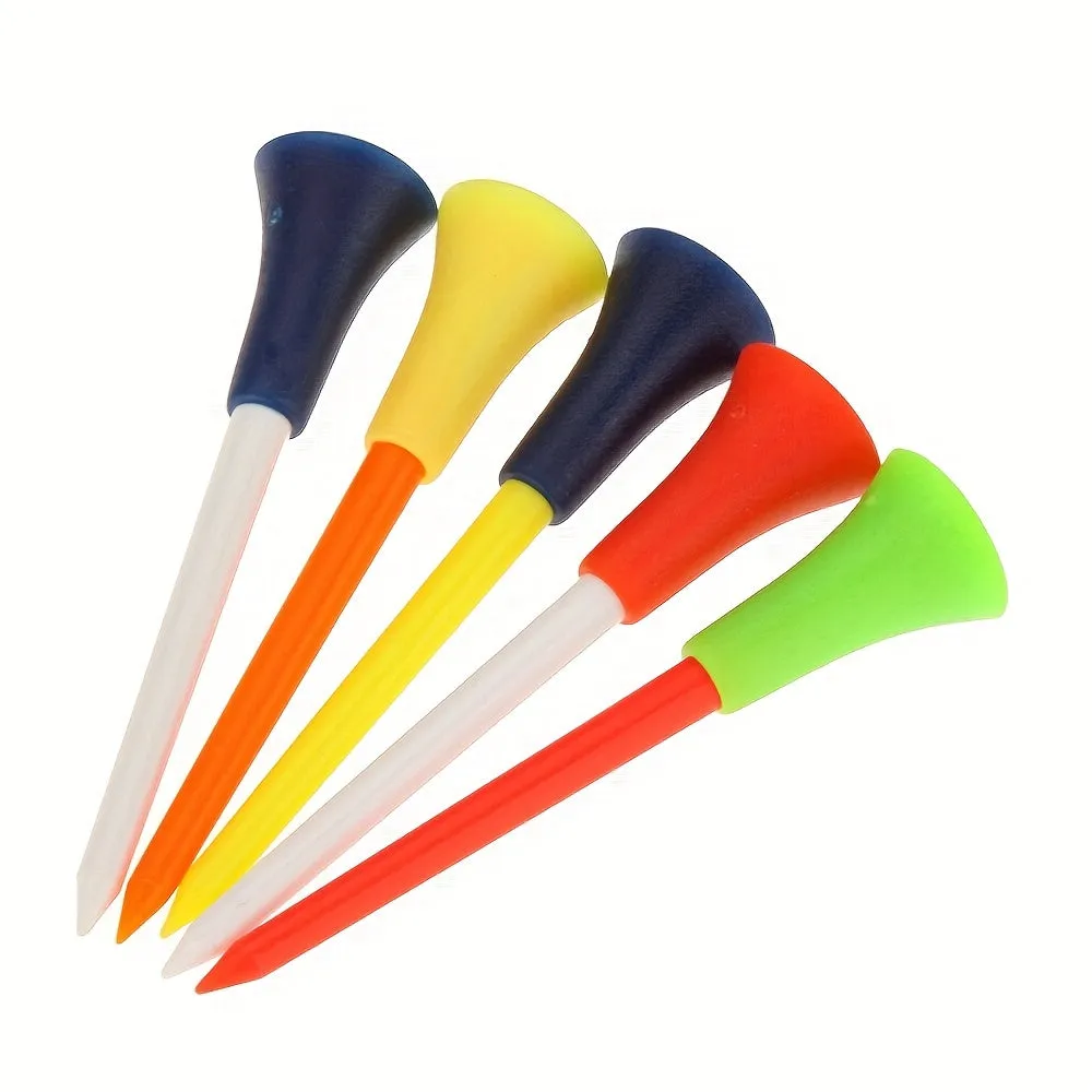 10pcs Rubber Golf Tees  Plastic Ball Holder Set