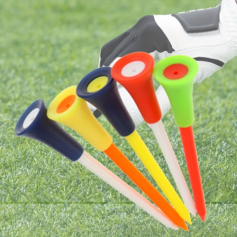 10pcs Rubber Golf Tees  Plastic Ball Holder Set