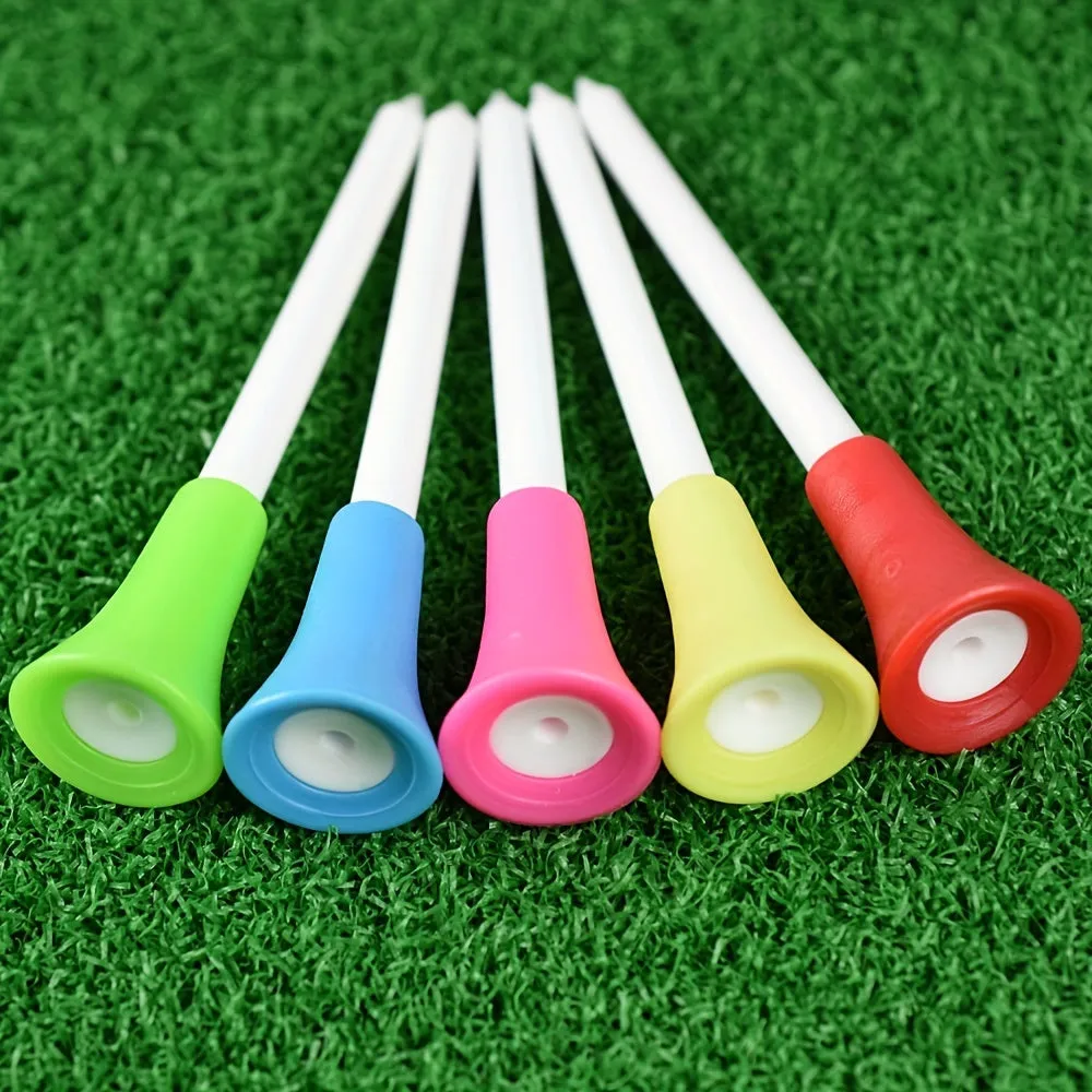 10pcs Rubber Golf Tees  Plastic Ball Holder Set