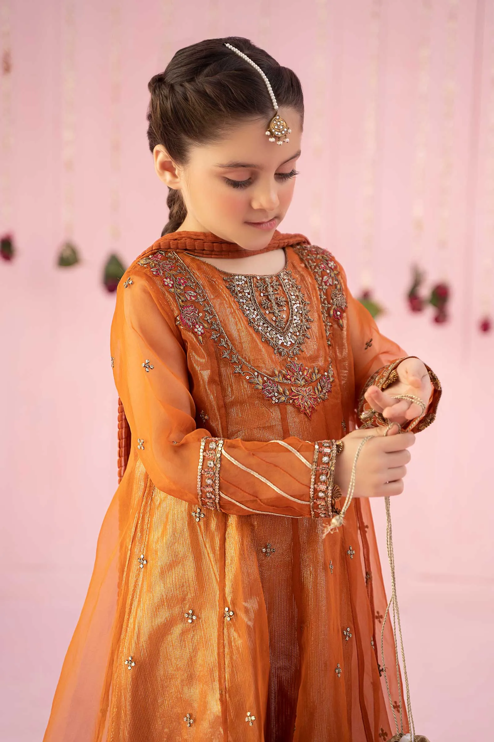 3 Piece Embroidered Organza Suit | MKS-EF24-26