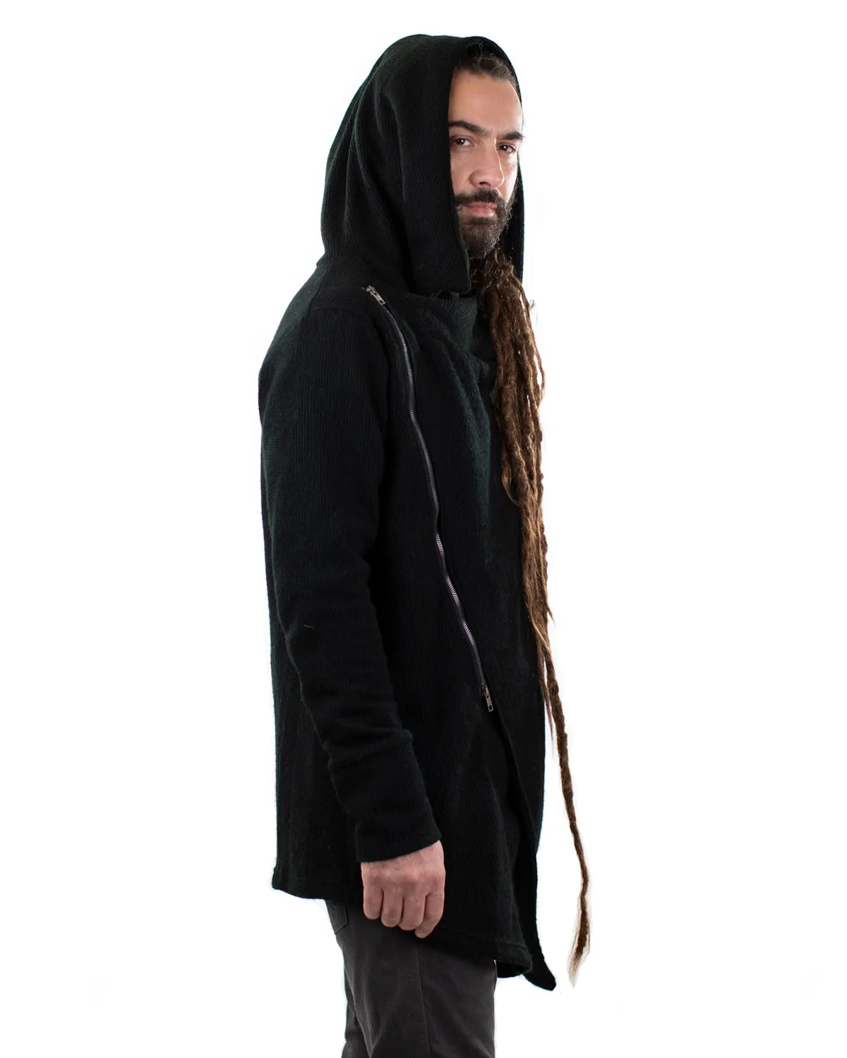 Aliteia Hooded Snood Cardigan Jacket Black