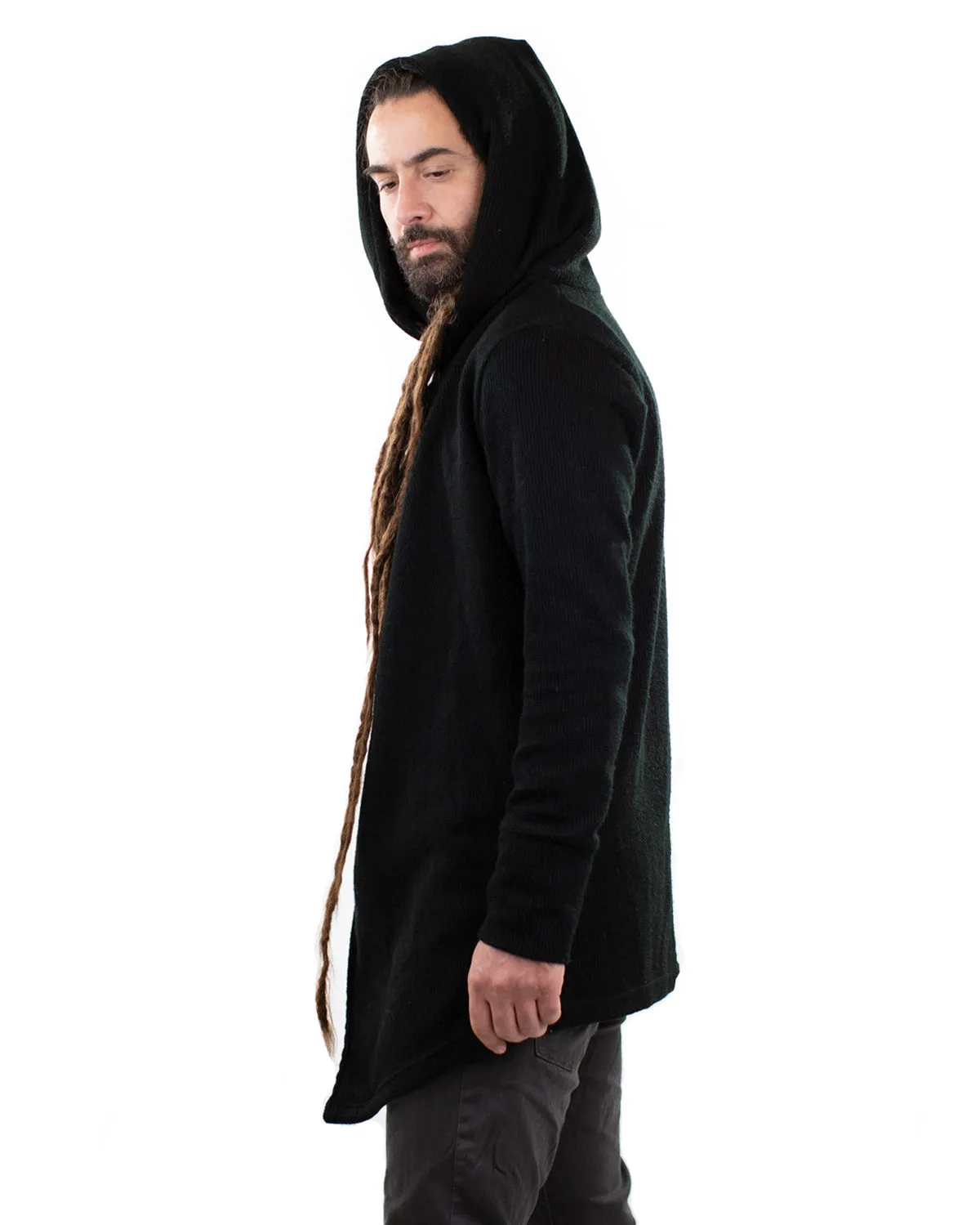 Aliteia Hooded Snood Cardigan Jacket Black