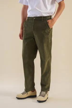 ARMY GREEN CORDUROY TROUSERS