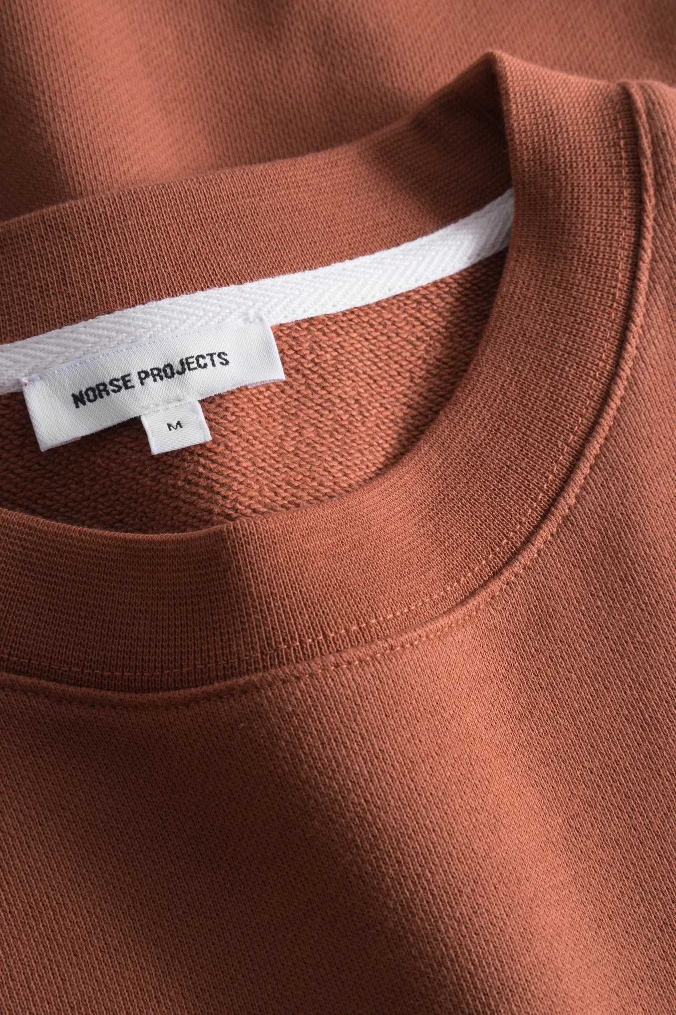 Arne Relaxed Oragnic Logo Sweatshirt - Red Ochre