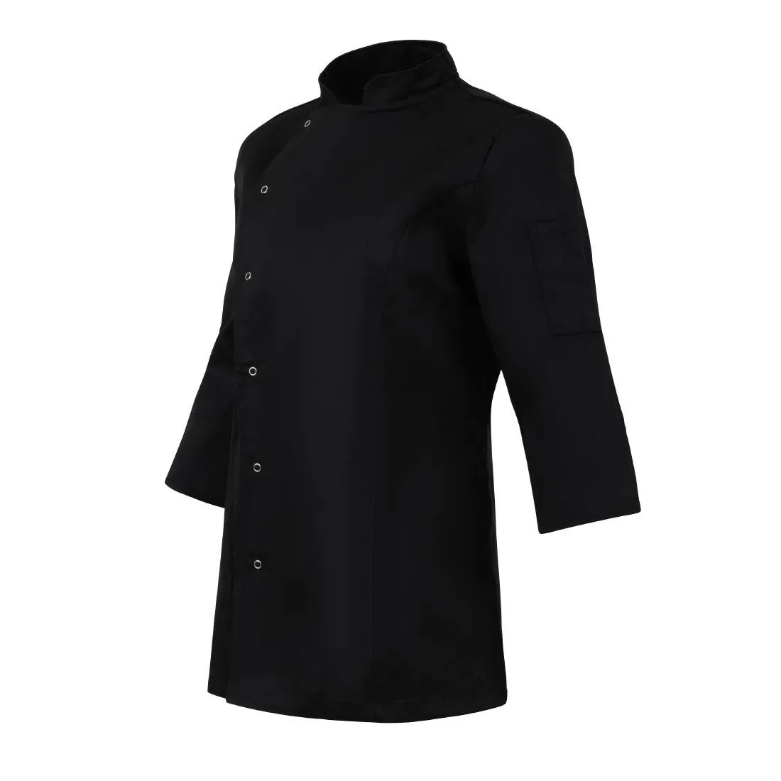 BA110-M Whites Ladies Fitted Chef Jacket Black Size M