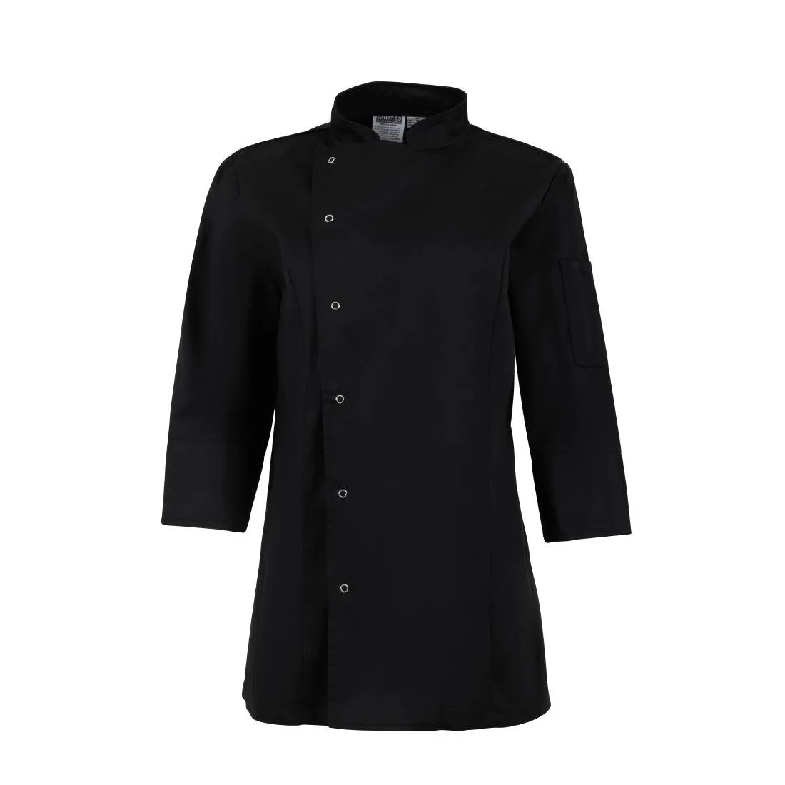 BA110-M Whites Ladies Fitted Chef Jacket Black Size M