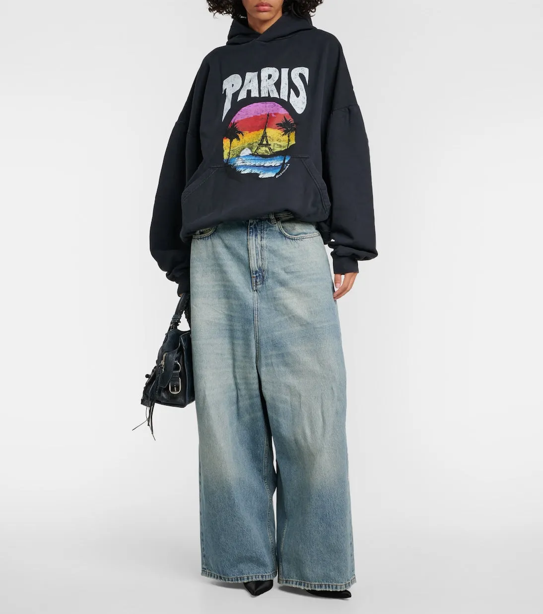 Balenciaga oversized cotton sweatshirt with print, multicolor