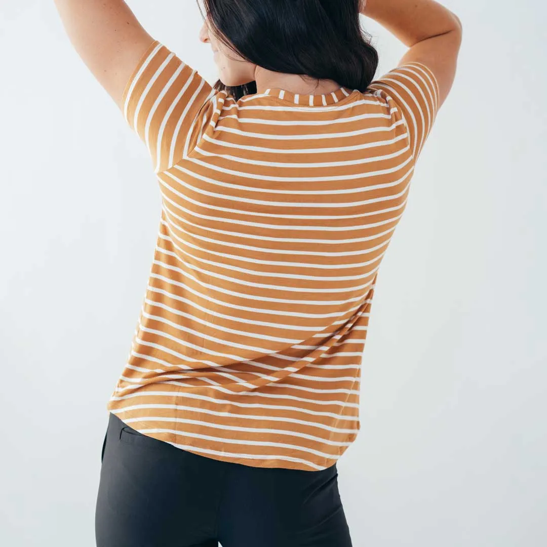 Basic Tee, Mustard Ivory