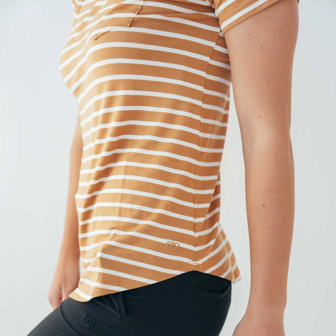 Basic Tee, Mustard Ivory