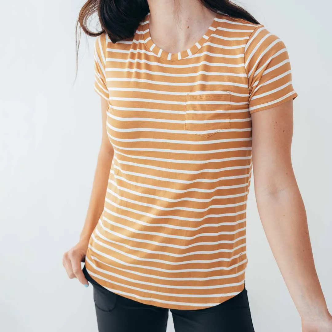 Basic Tee, Mustard Ivory