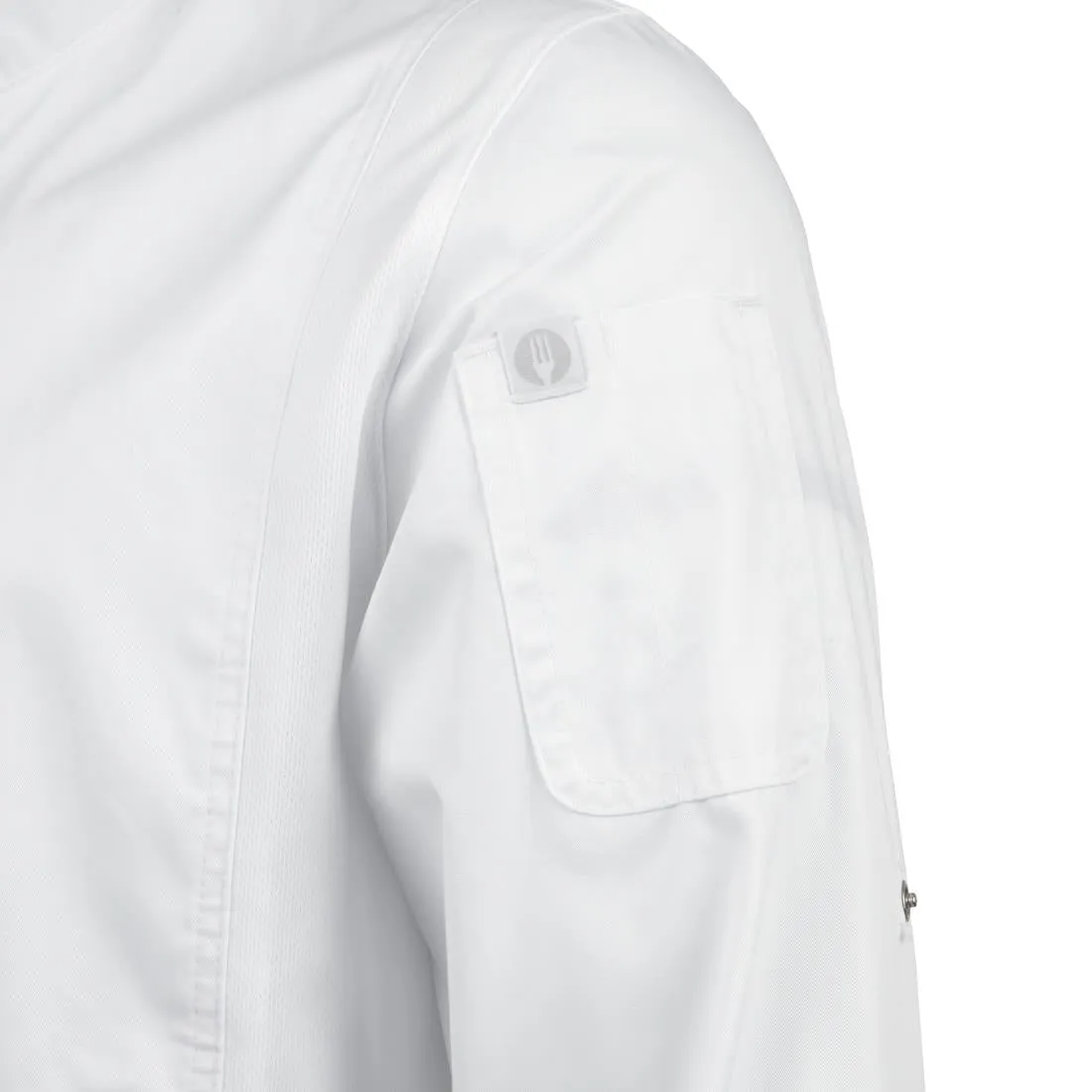 BB264-XXL Chef Works Unisex Hartford Lightweight Chef Jacket White Size XXL