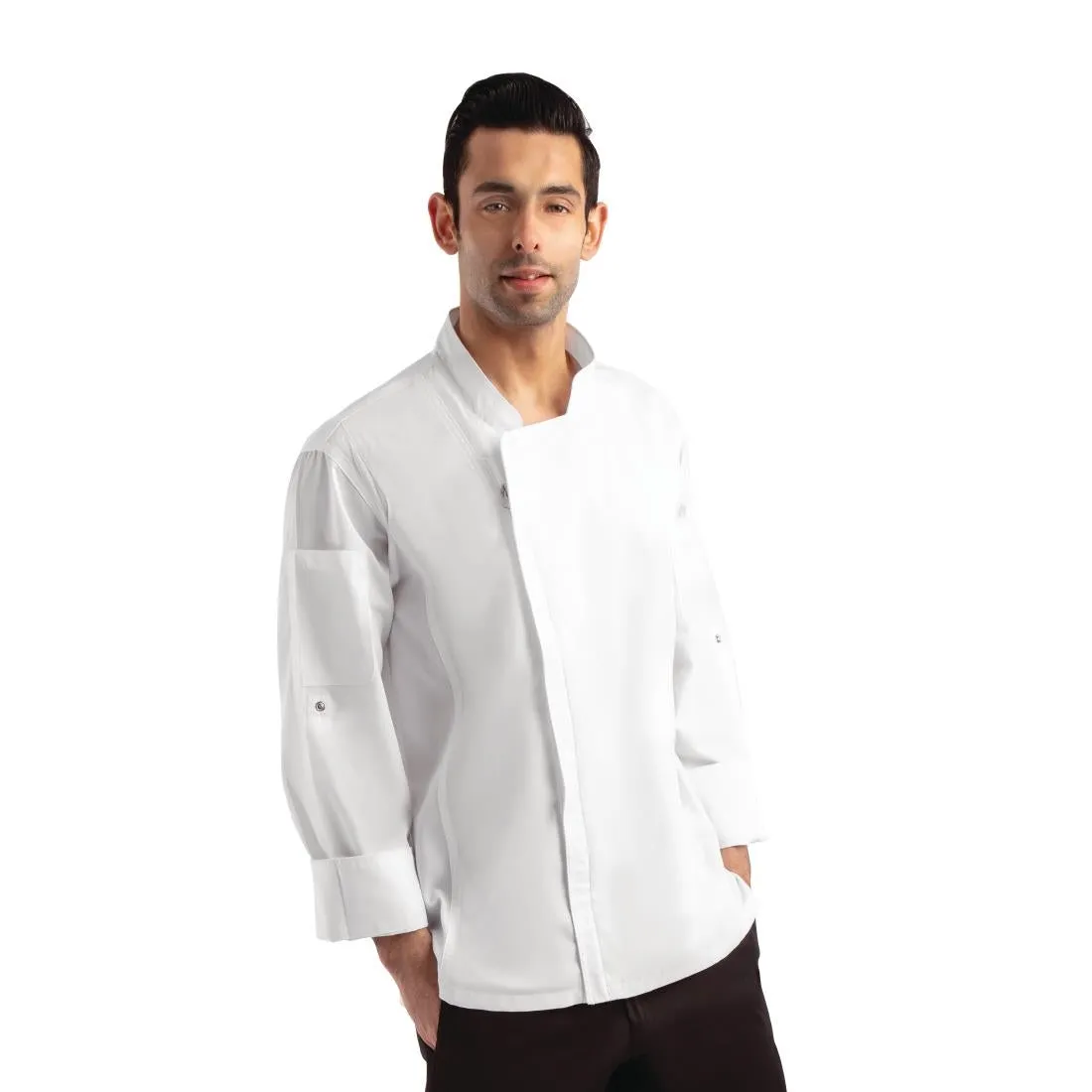 BB264-XXL Chef Works Unisex Hartford Lightweight Chef Jacket White Size XXL