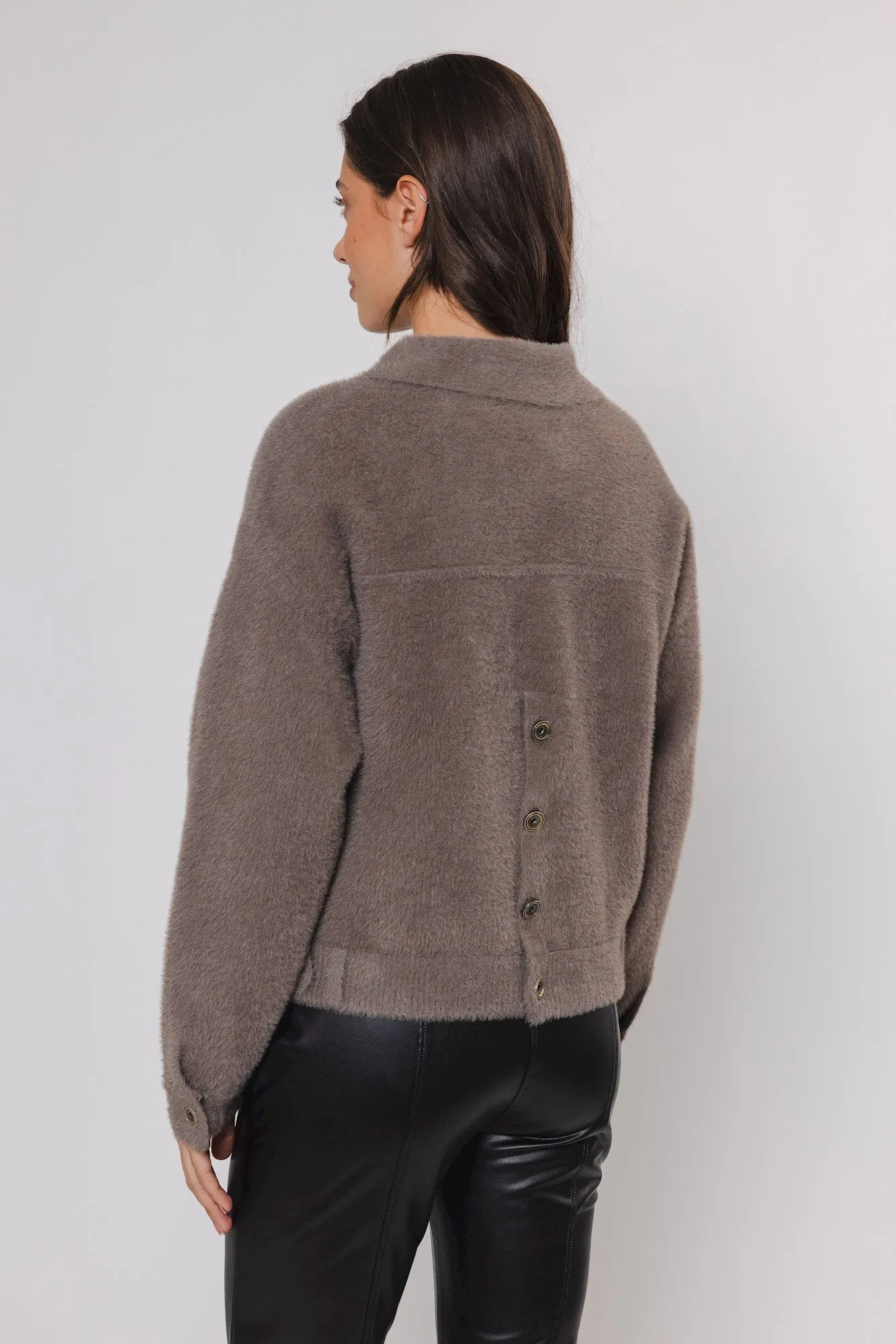 Bubbly Boxy Jacket Taupe