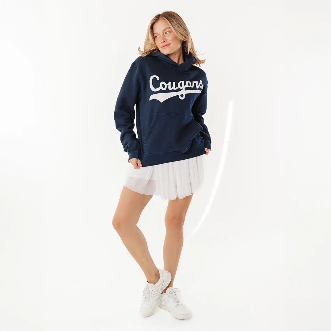 BYU Relaxed Hoodie, Navy - Cougars