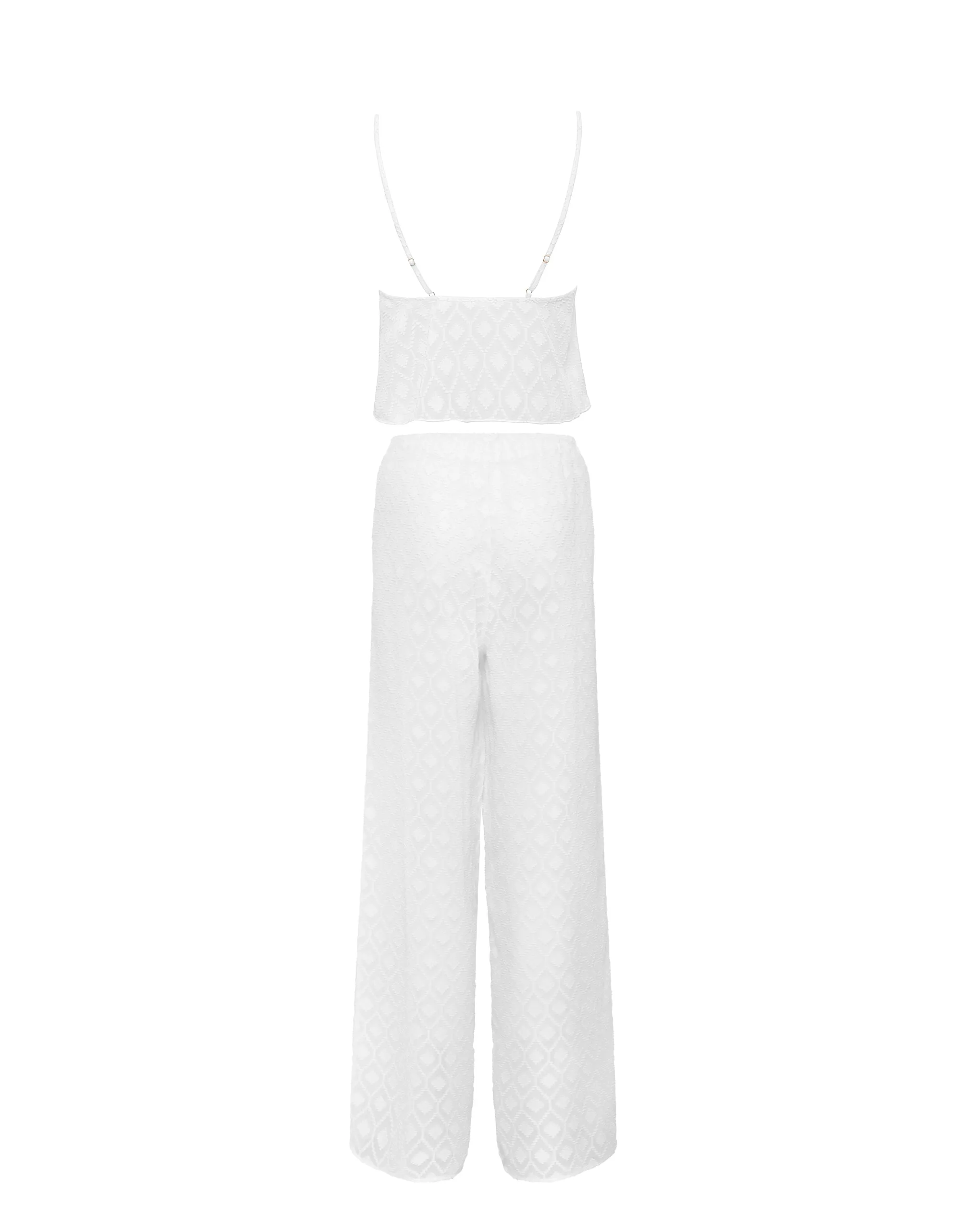 Cassat Cami & Trouser Set White