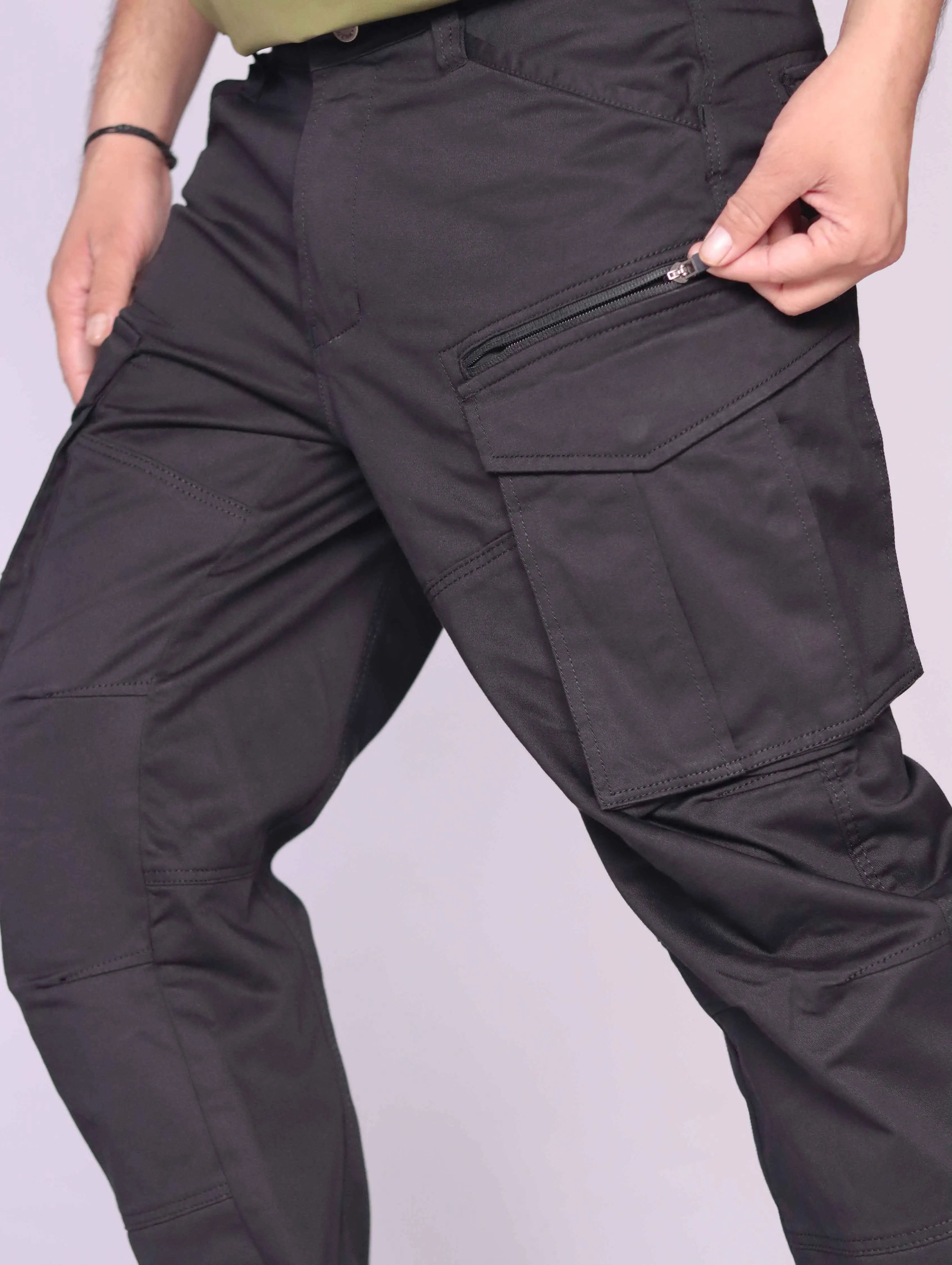 Celebrity Cargo Durable Cotton, Comfortable and Perfect Fit.(BLACK)-style 17