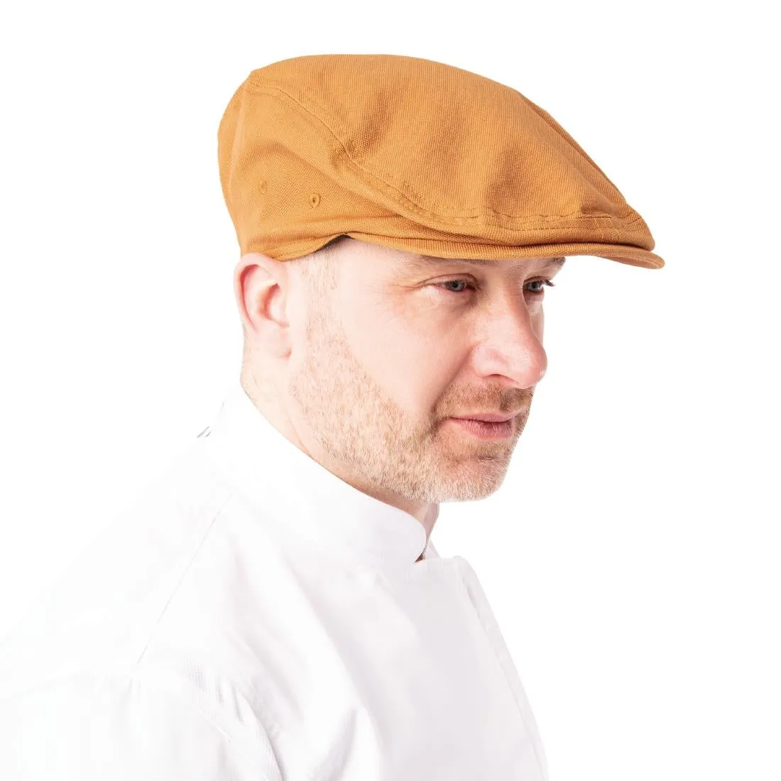 Chef Works Urban Rockford Pigment Dye Canvas Flat Cap Nutmeg S-M