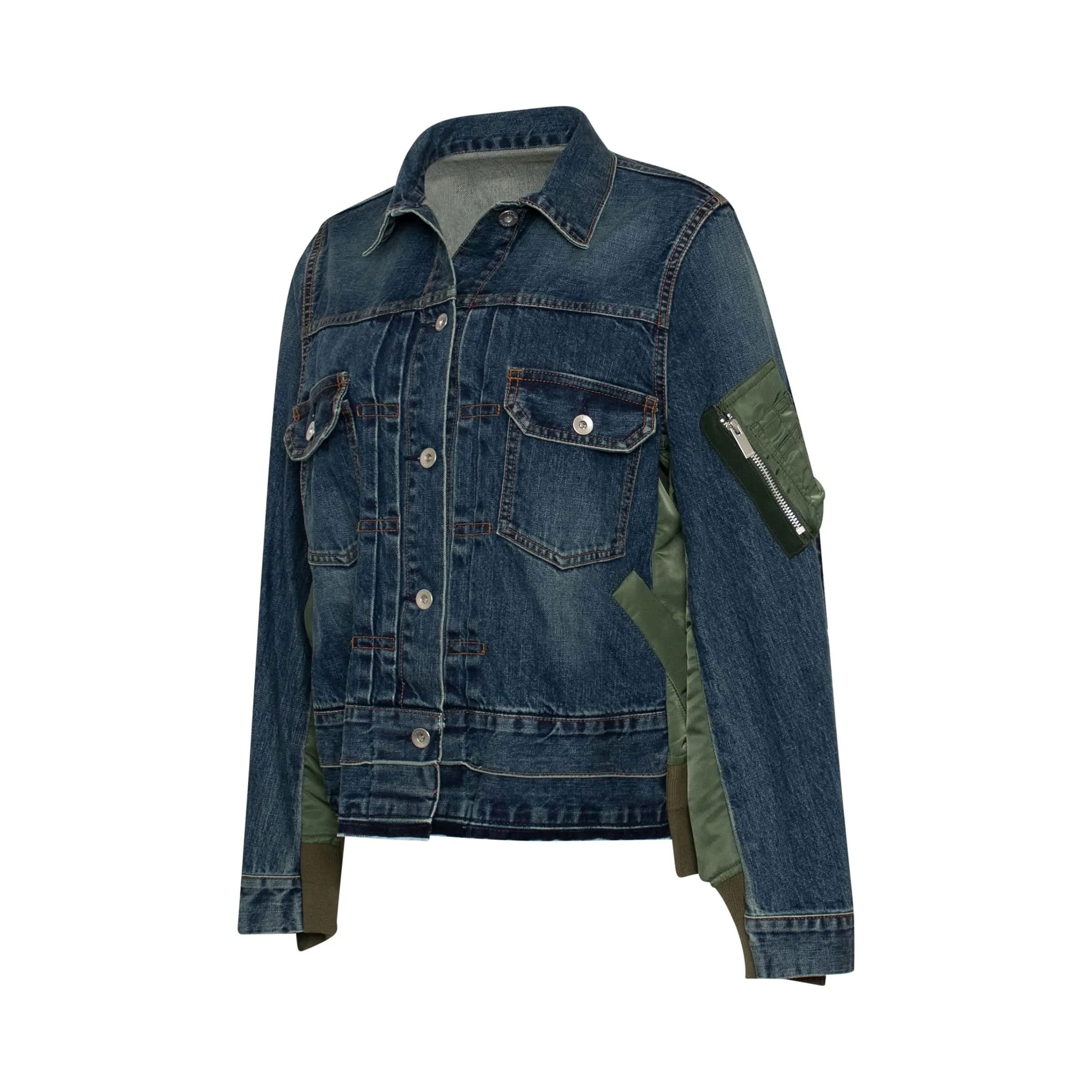 Classic MA-1 Denim Jacket Blue