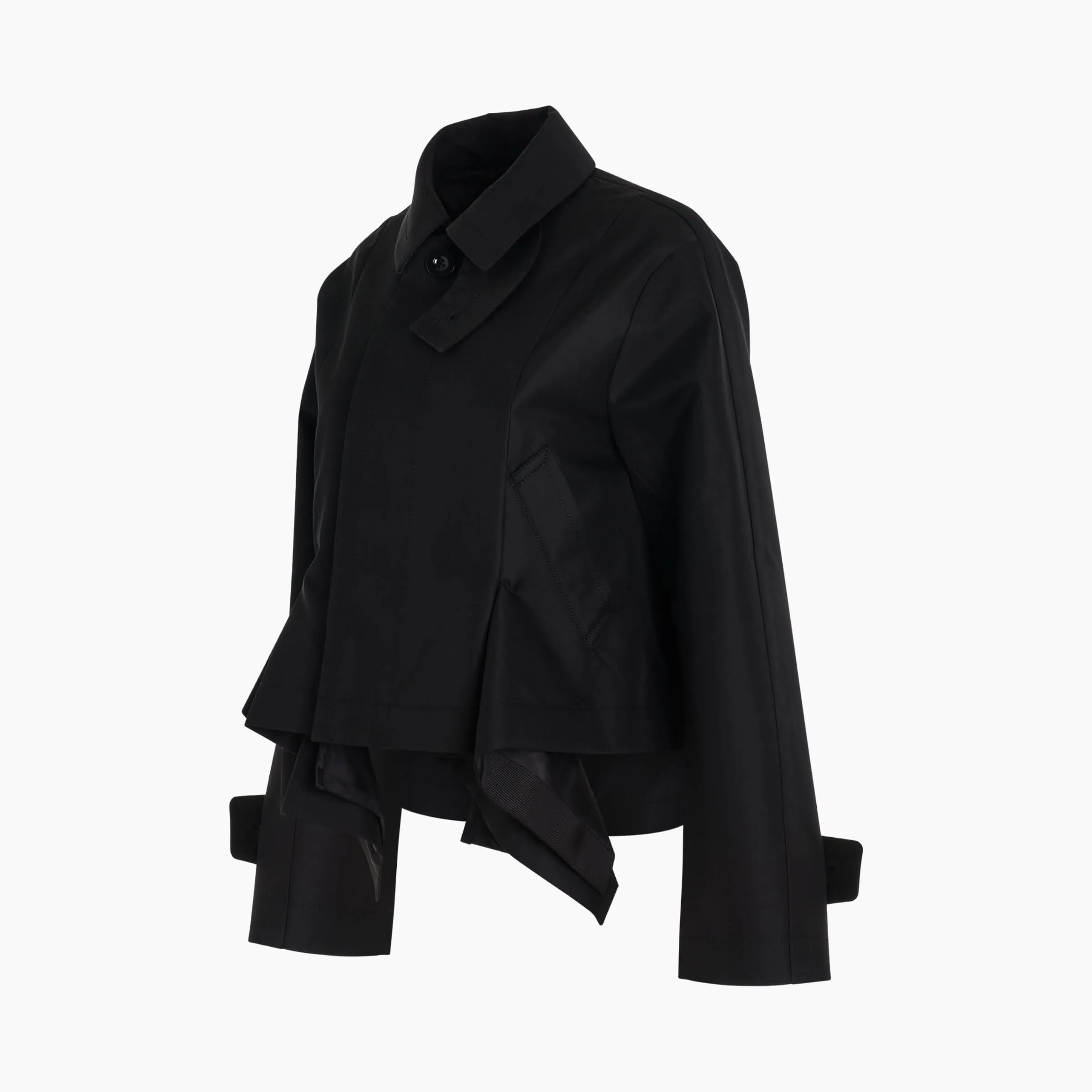 Cotton Gabardine Jacket in Black