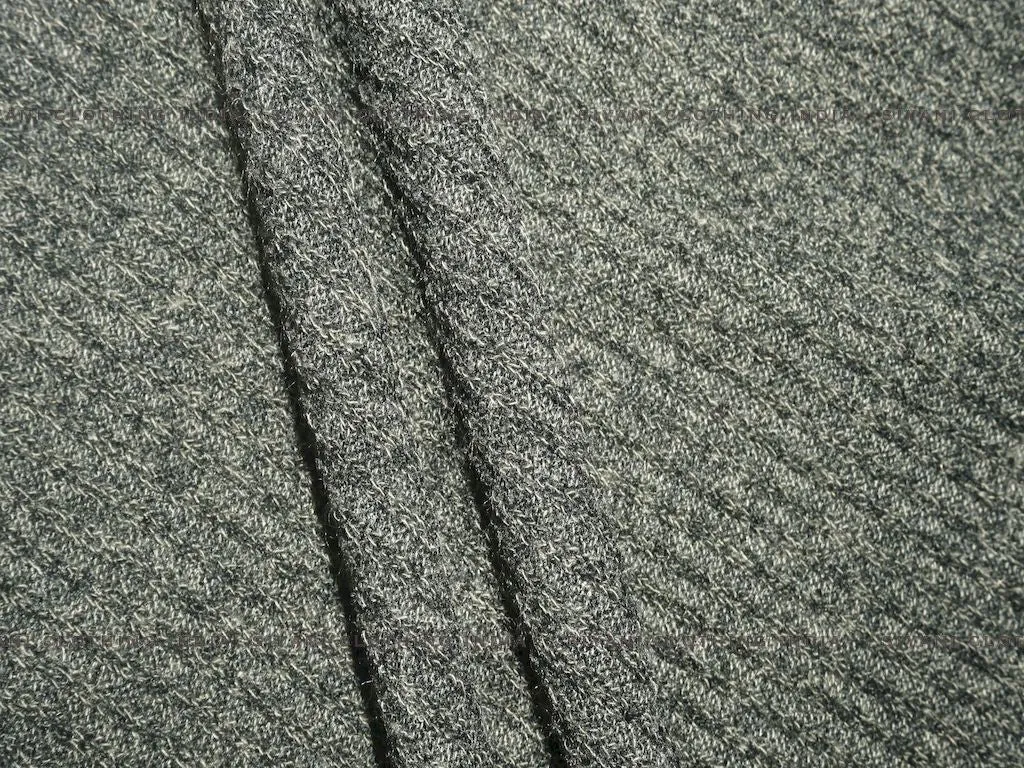 Dark Green Woven Wool Fabric