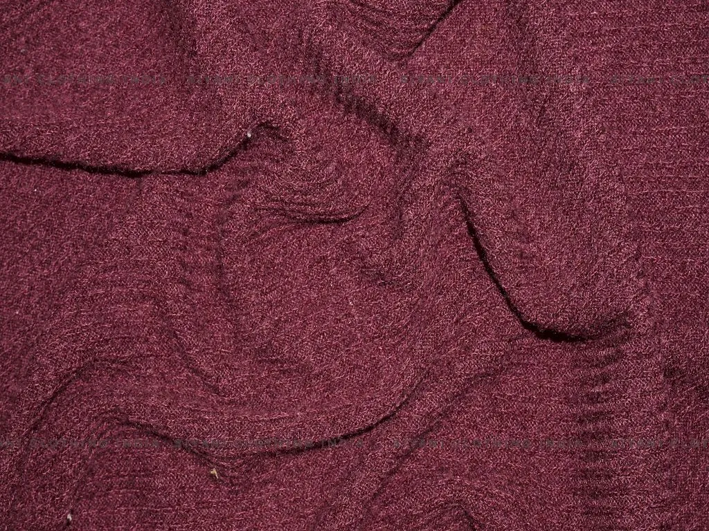 Dark Maroon Woven Wool Fabric