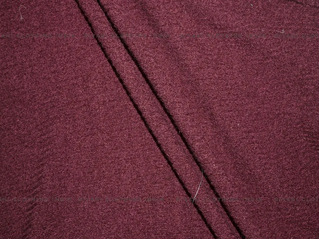 Dark Maroon Woven Wool Fabric