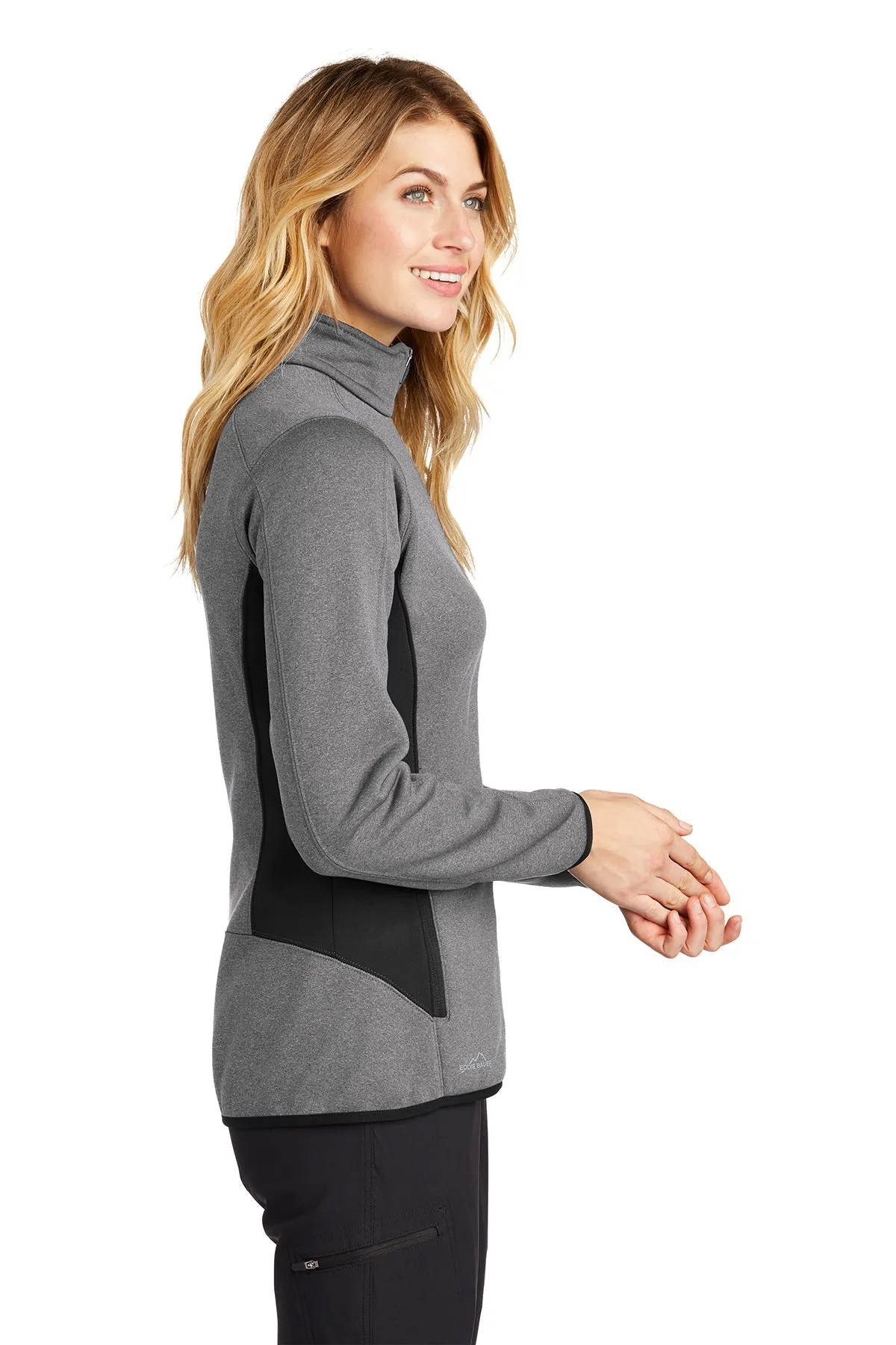 Eddie Bauer Ladies Custom Stretch Fleece Jackets, Grey Heather