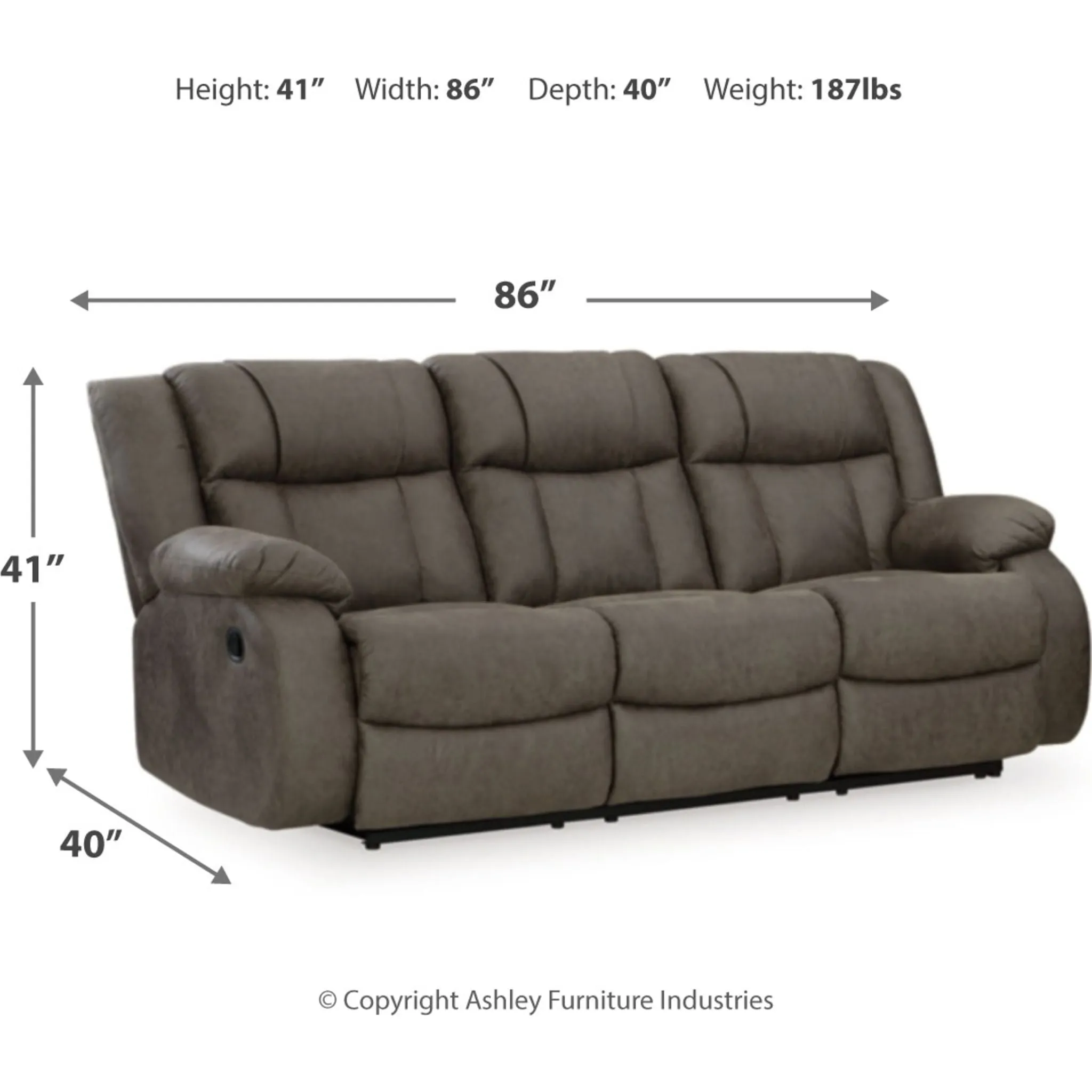 First Base Reclining Sofa