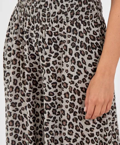 Flora Leopard Wide Leg Trousers