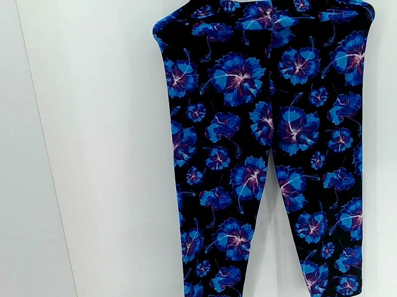 Floral Print Stretch Pull-On Pants Small