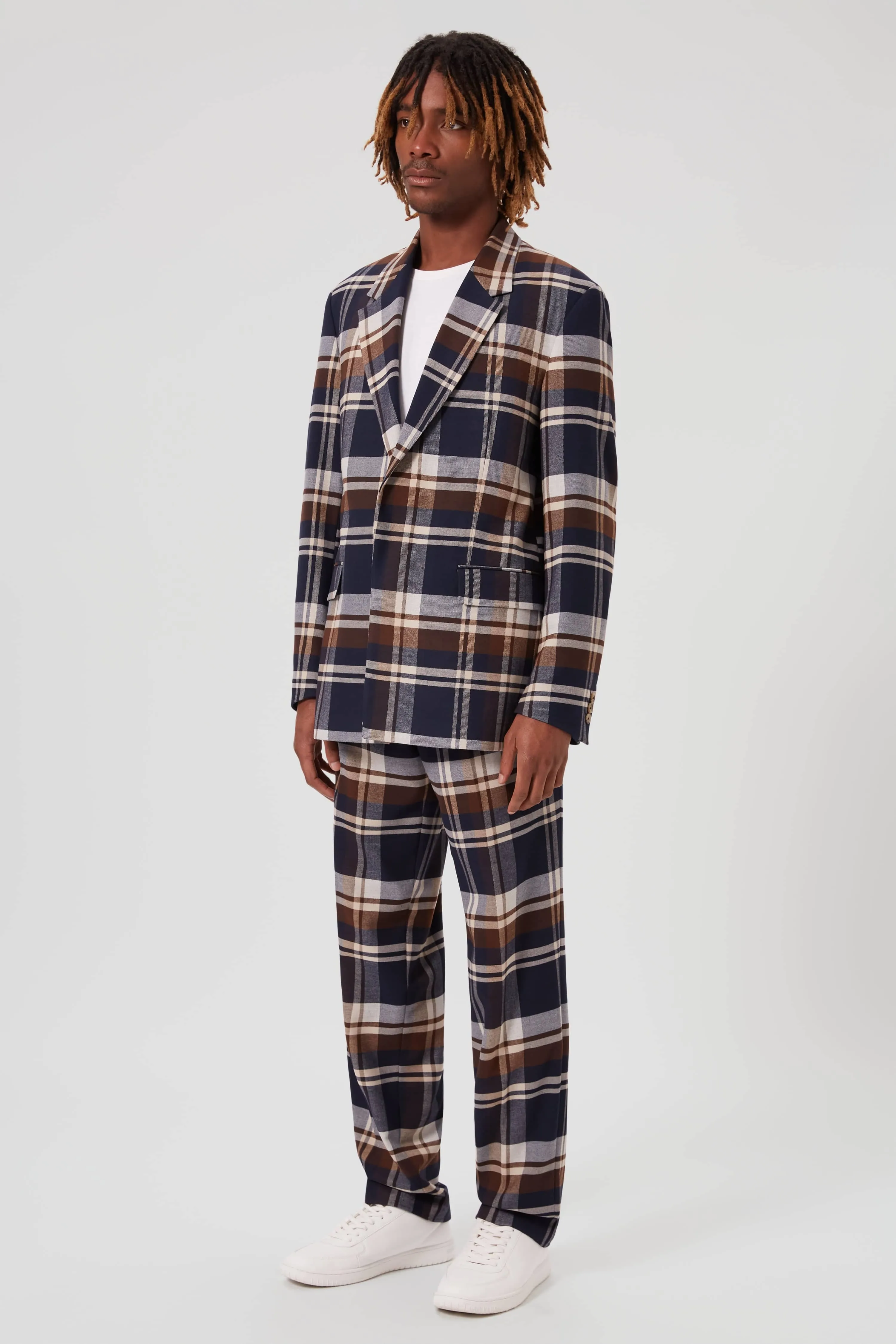 Fontaine Oversized Navy Check Suit - ARCHIVE