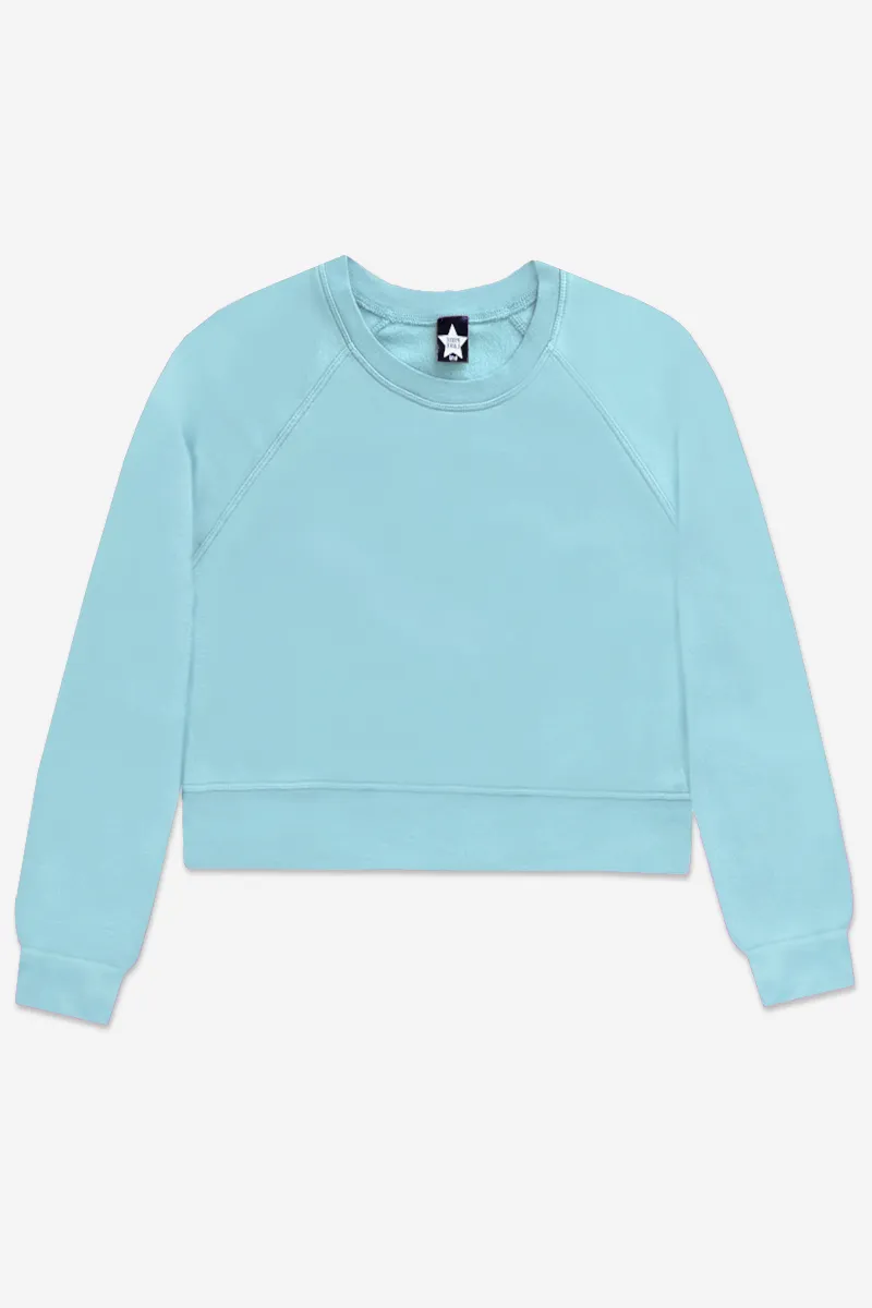 French Terry Luxe Skimmer Crew Sweatshirt - Dusty Mist