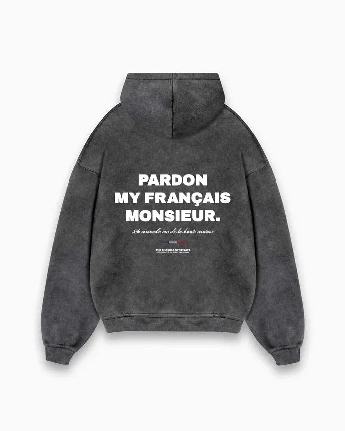 Grey Pardon My Français, Monsieur Hoodie