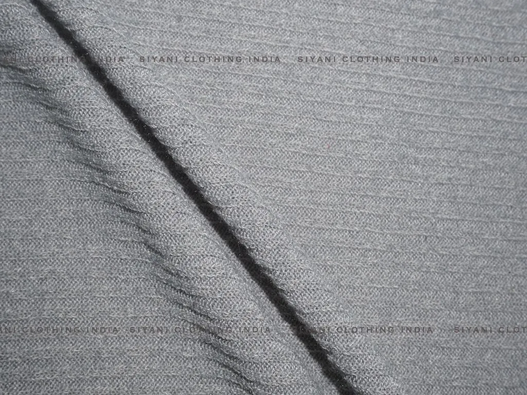 Grey Woven Wool Fabric