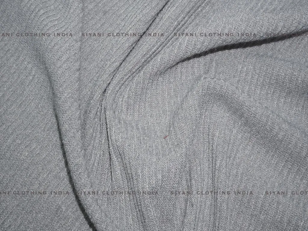 Grey Woven Wool Fabric