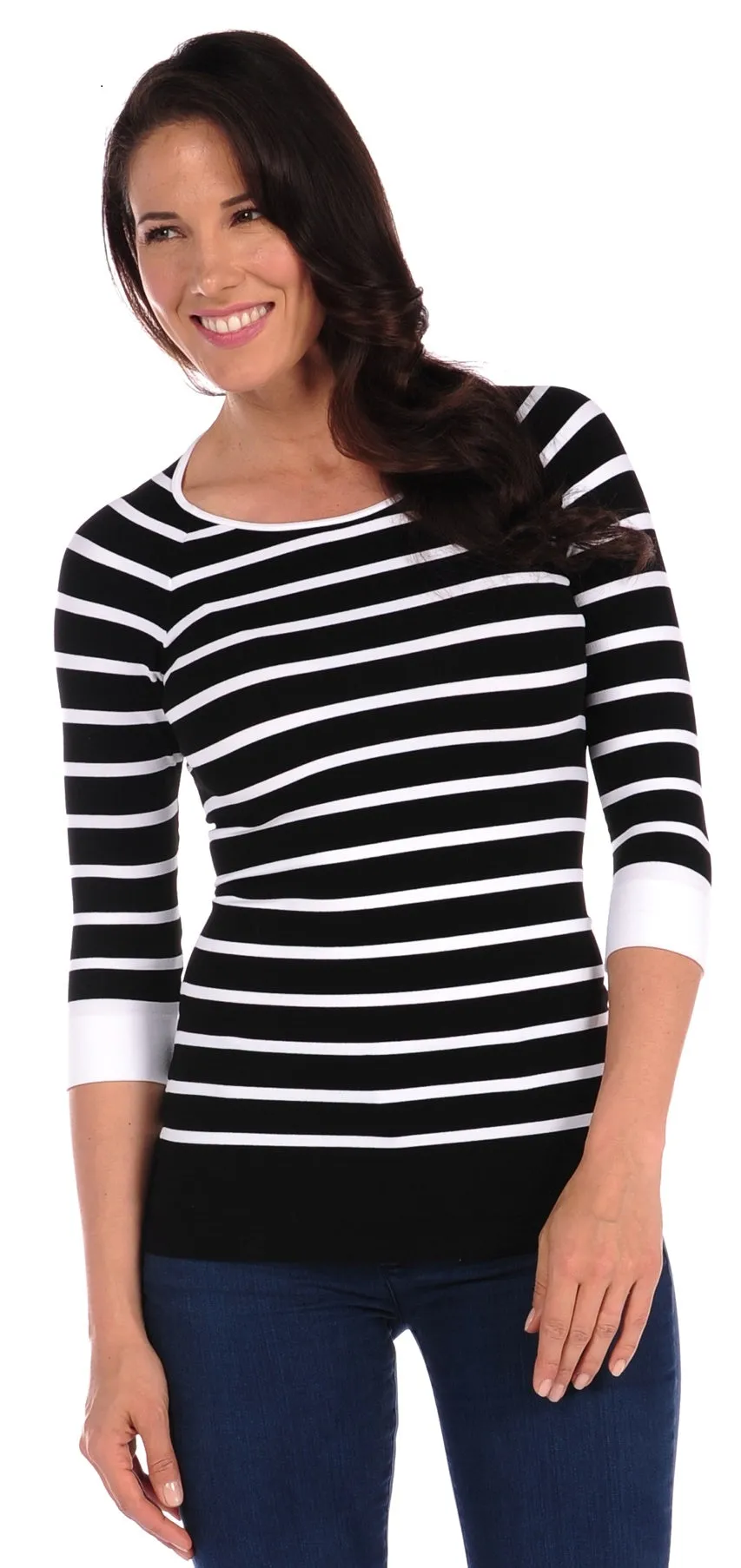 Hampton Stripe 3/4 Sleeve - FINAL SALE