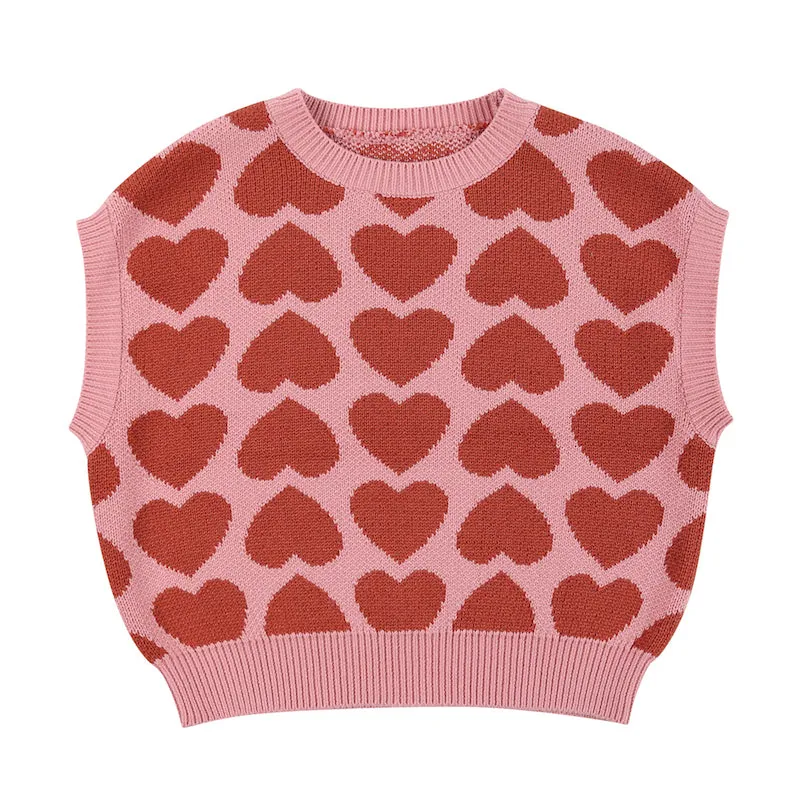 Jelly Mallow Heart Knit Vest