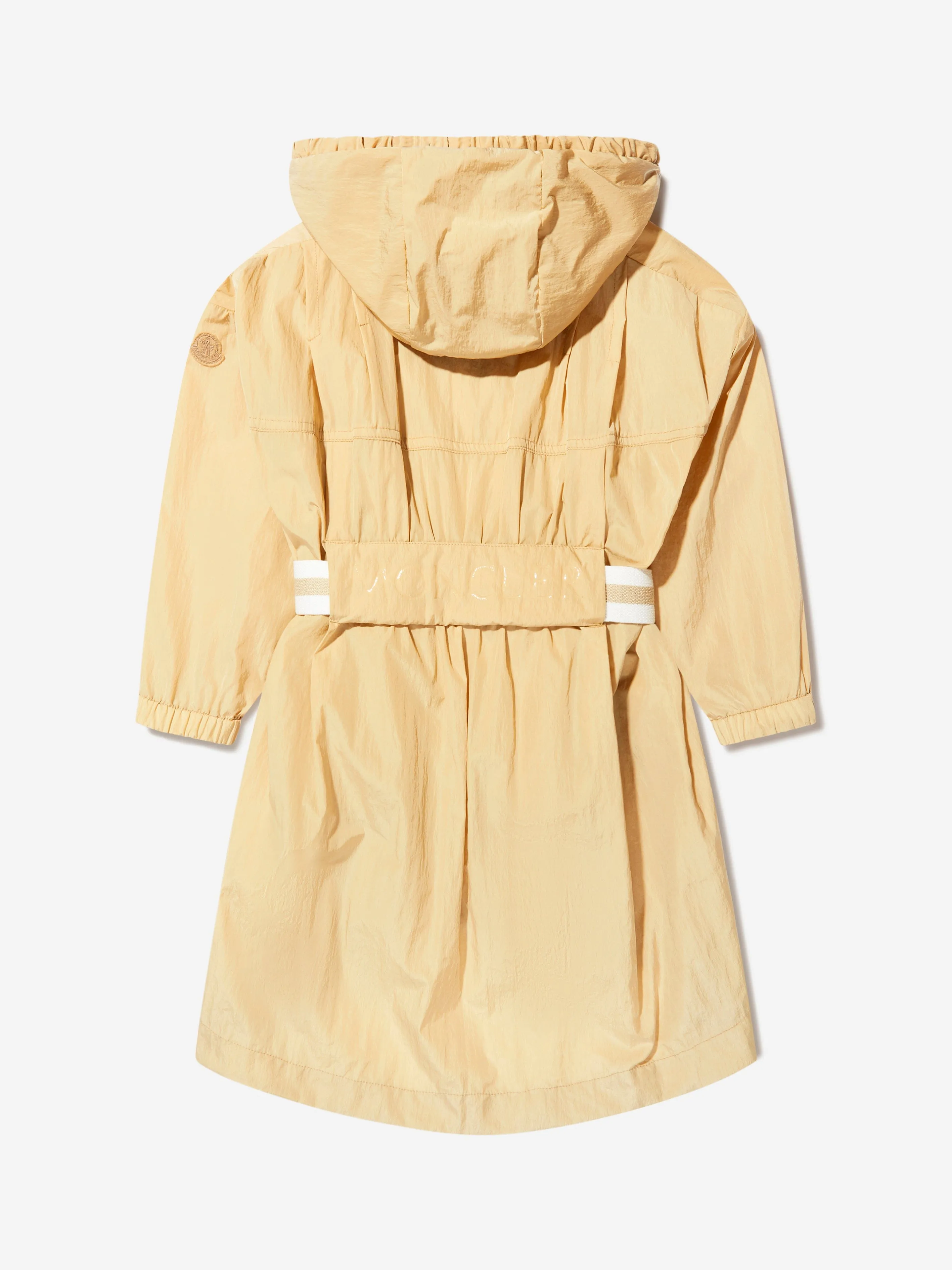 Moncler Enfant Girls Aloysha Long Coat in Cream