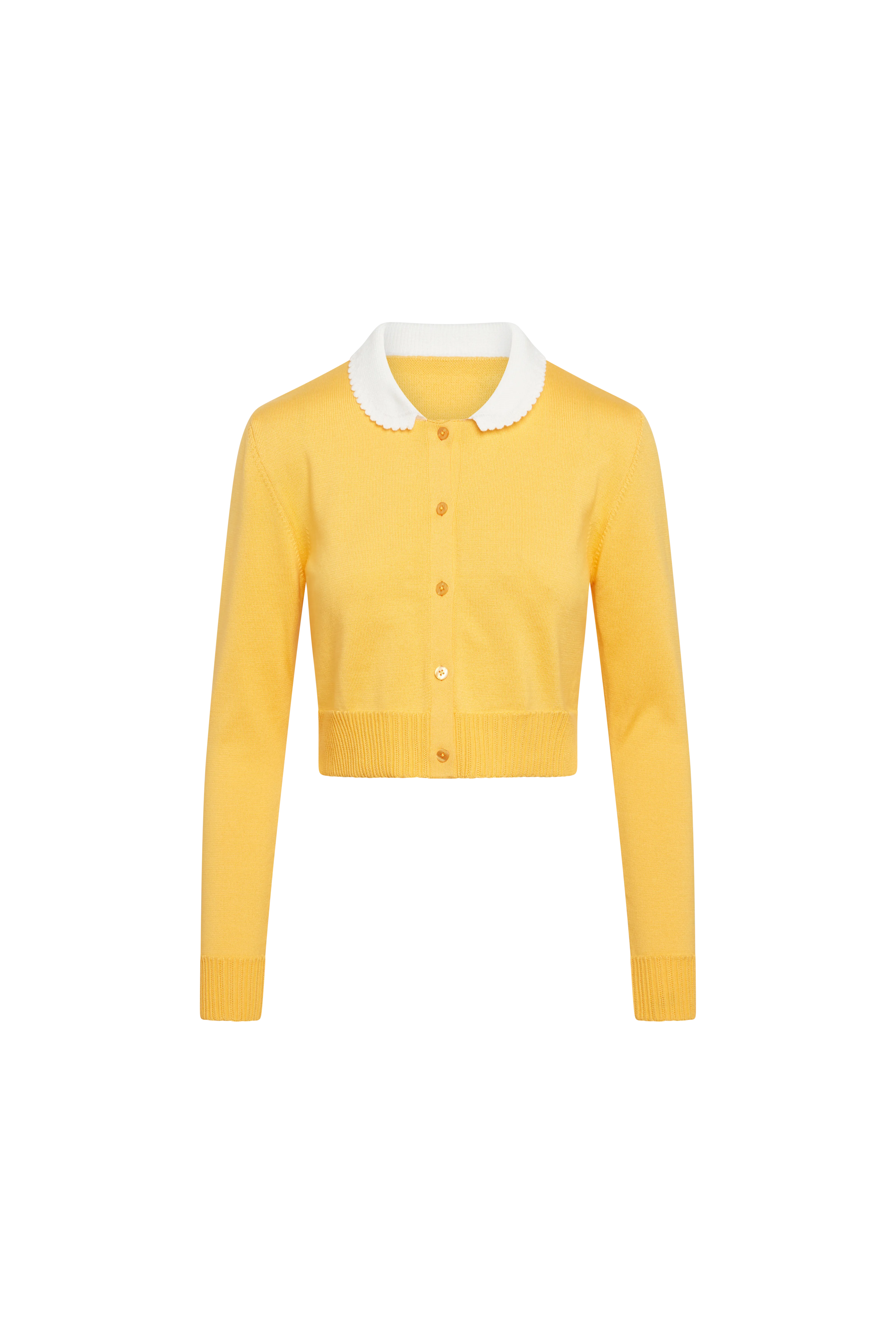 MS. PENNYWORTH CARDIGAN YELLOW CROPPED