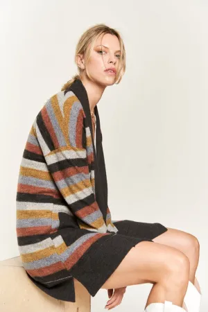 MULTI COLOR STRIPE CARDIGAN - Online exclusive