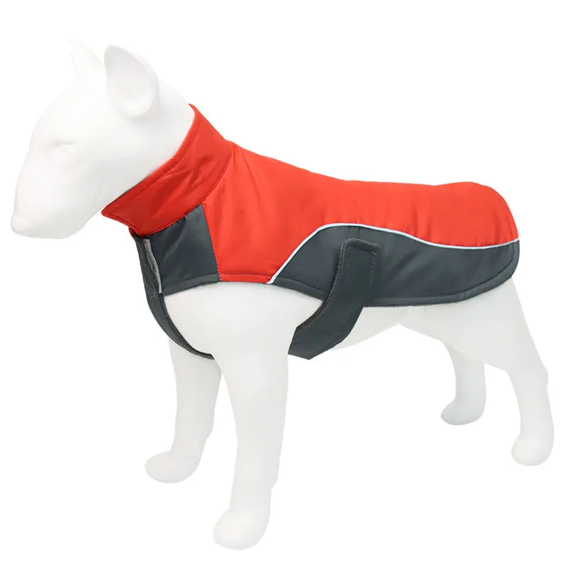 Pet clothing for autumn and winter waterproof reflective warm jacket