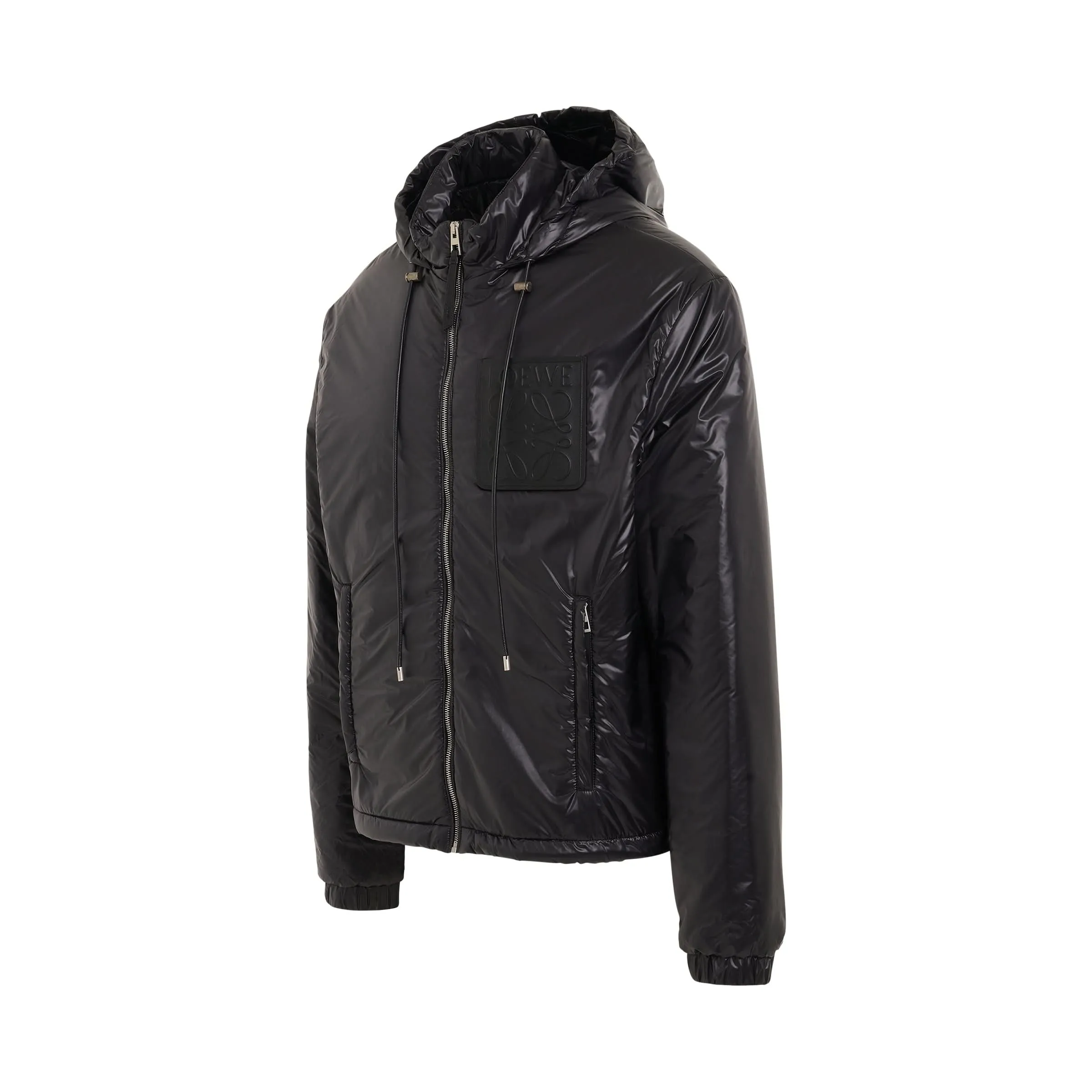 Puffer Anagram Parka in Black