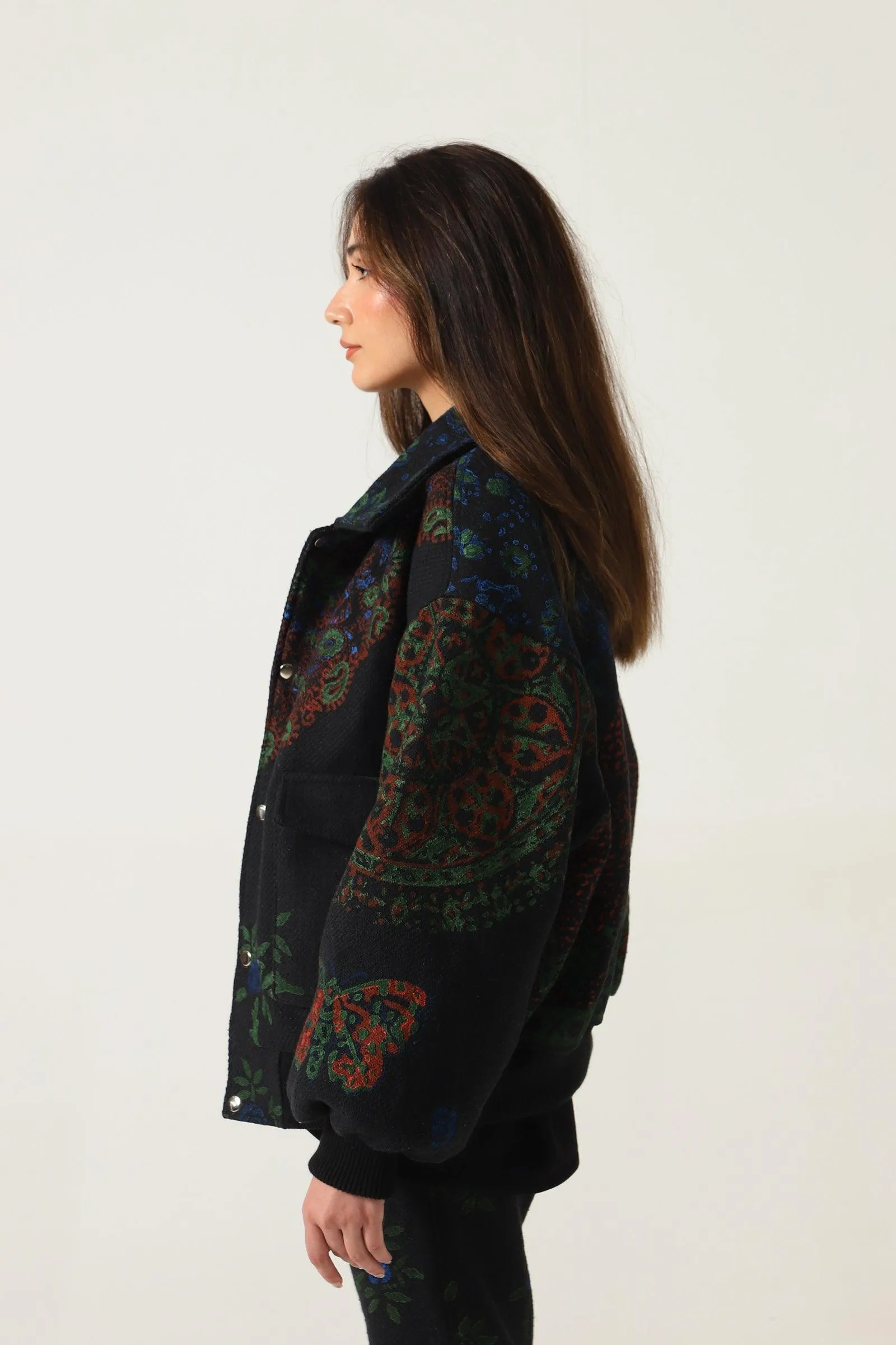 "LOST IN TRANSLATION" BLOCKPRINT BOMBER VERSION 3