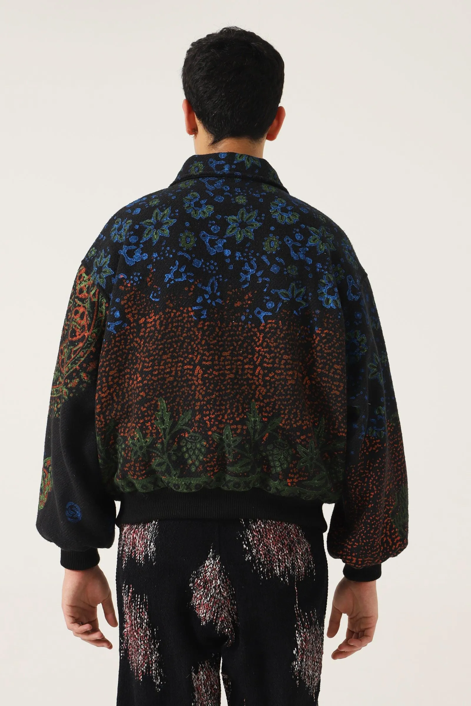 "LOST IN TRANSLATION" BLOCKPRINT BOMBER VERSION 3