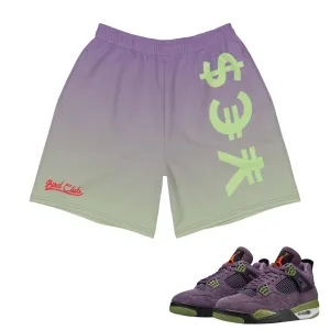 Retro 4 Purple Canyon Unisex Shorts