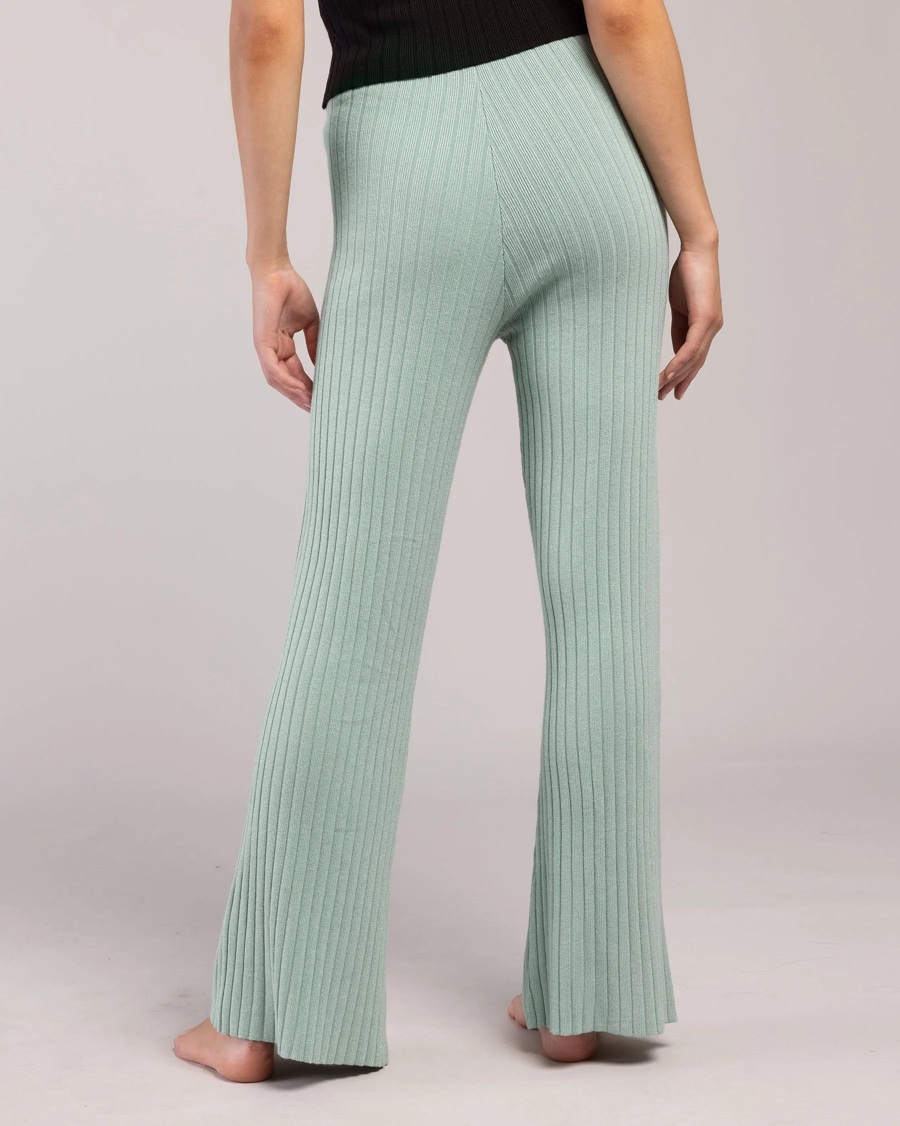 Rib Lounge Wide Leg Pant