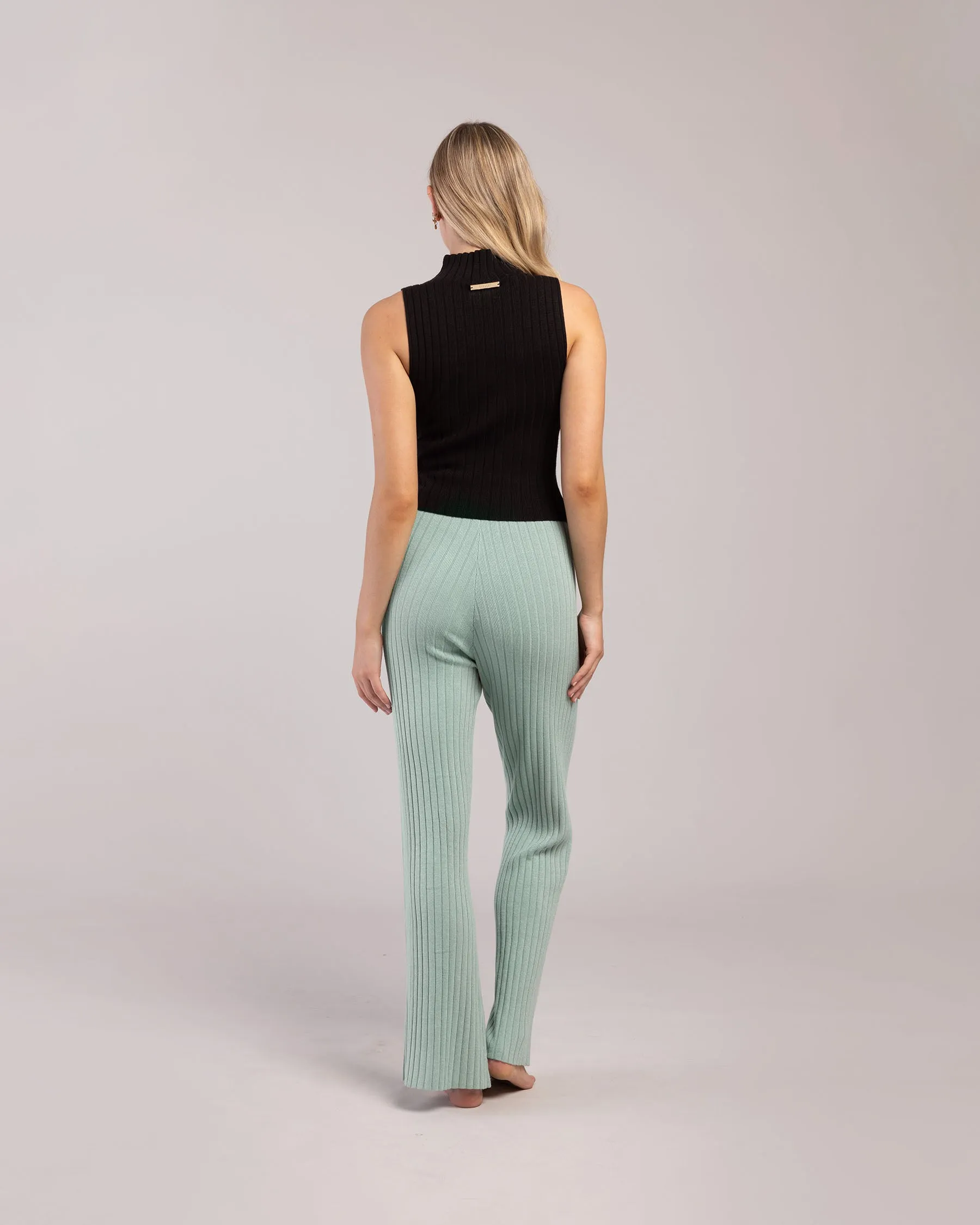 Rib Lounge Wide Leg Pant