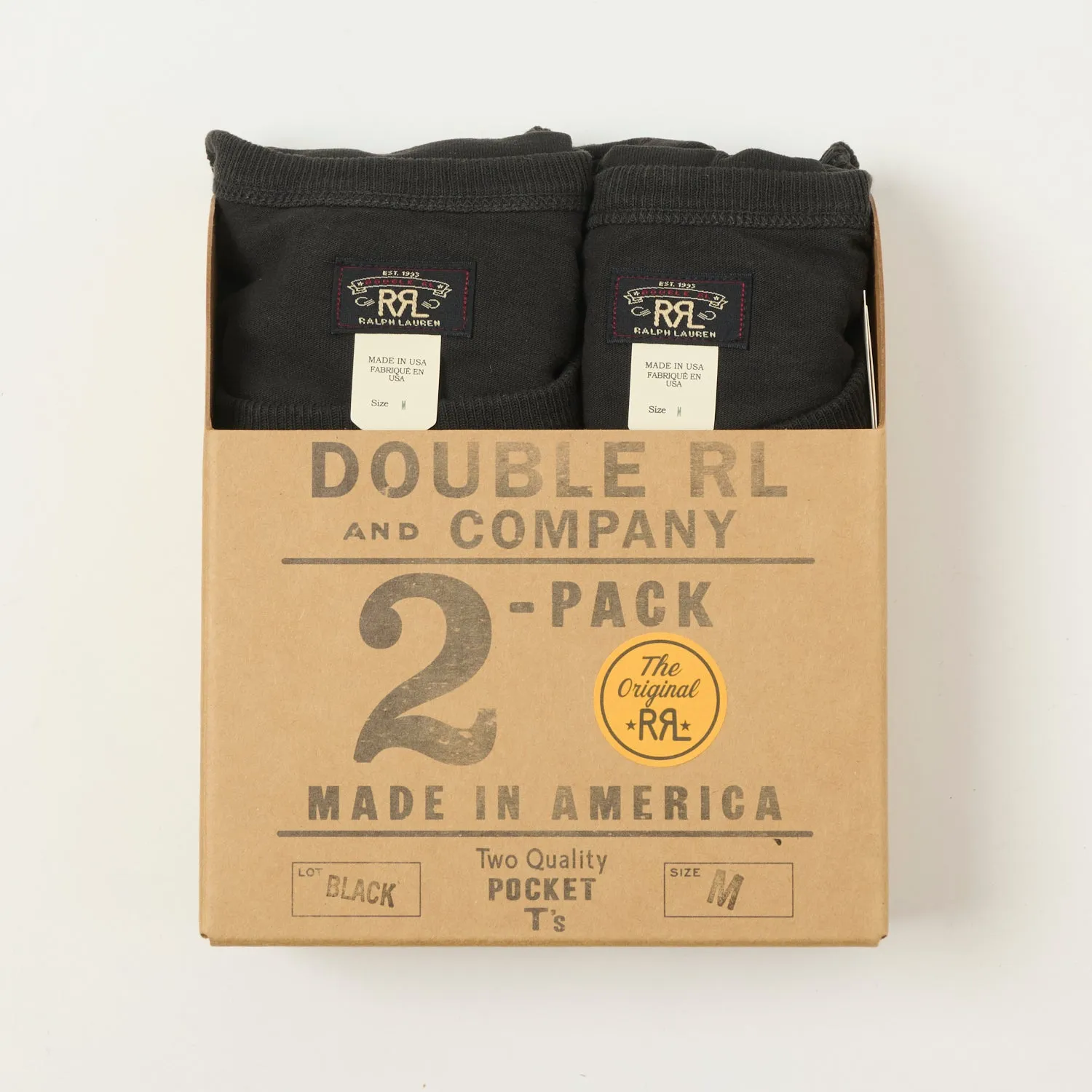 RRL Pocket T-Shirt Two-Pack - Black