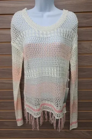 See Thru Crocheted Fringed Sweater