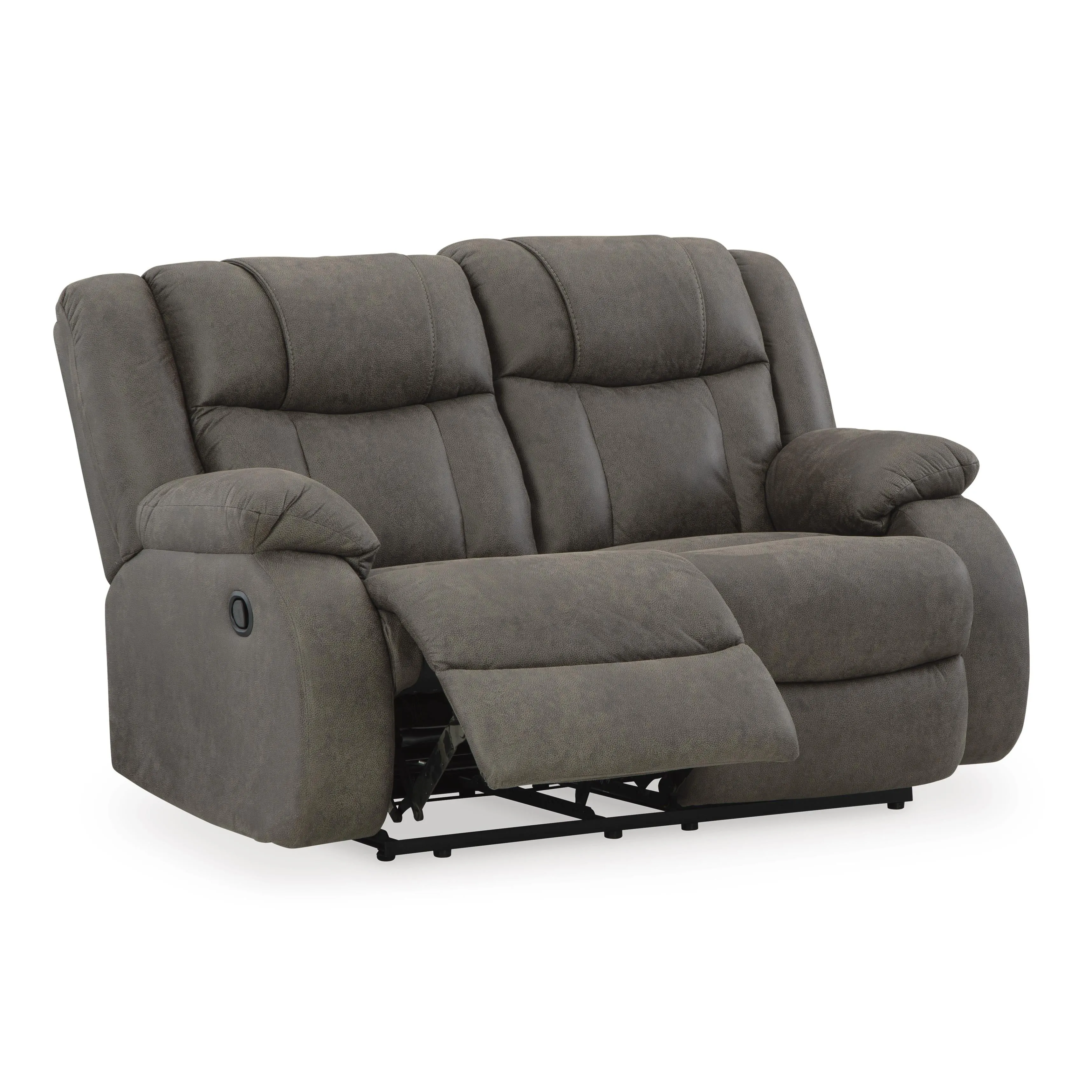 Signature Design by Ashley First Base Reclining Leather Look Loveseat 6880486